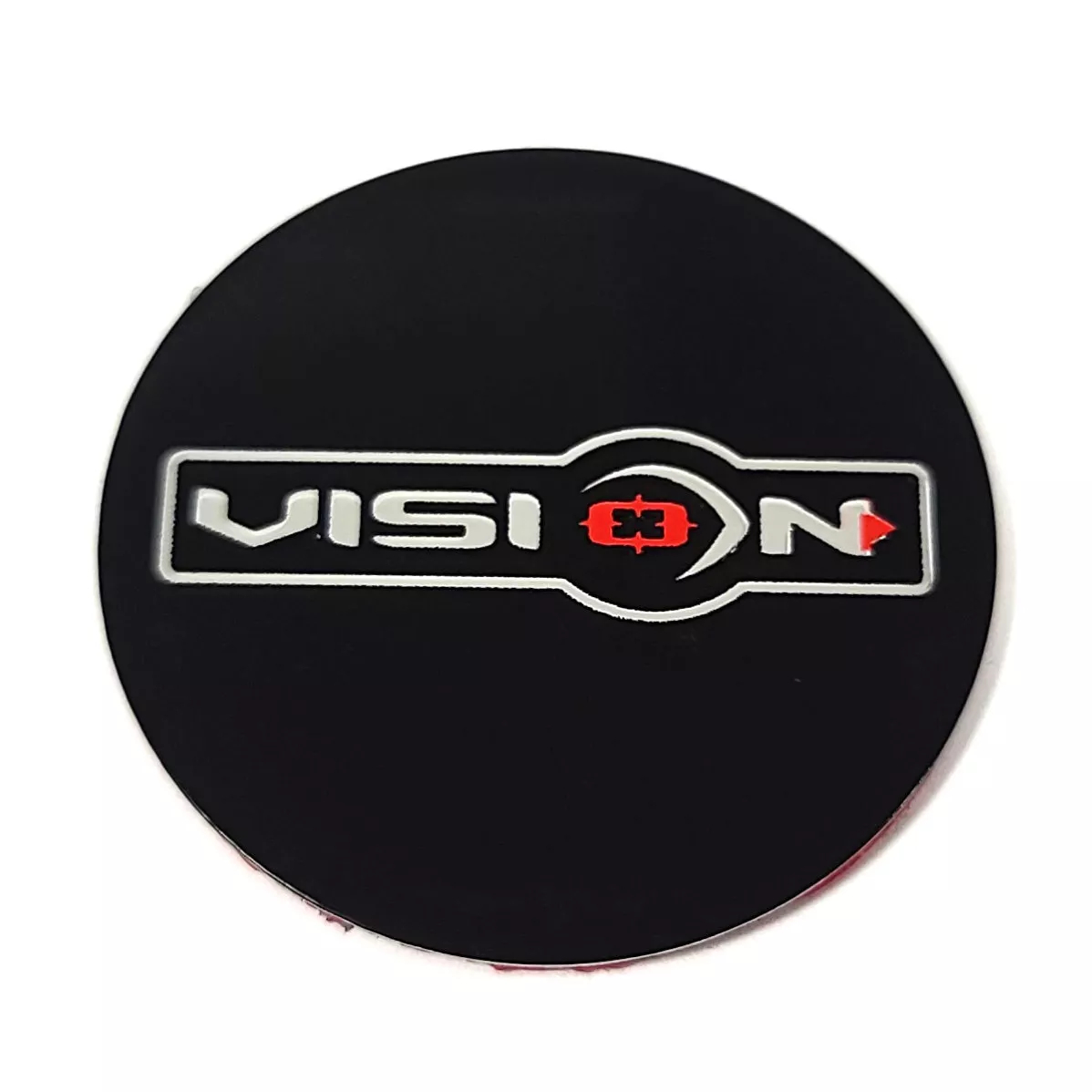 C83L-V Background Wheel Center Cap with Red Logo - Gloss Black