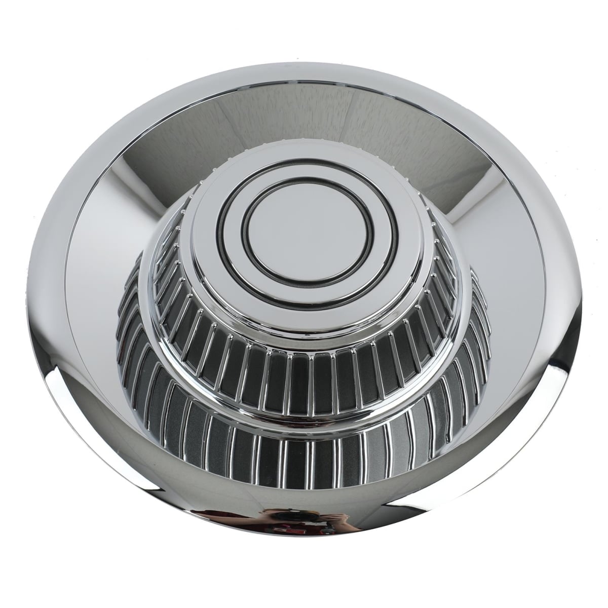 JC5023V-S Wheel Center Short Derby Cap - Chrome
