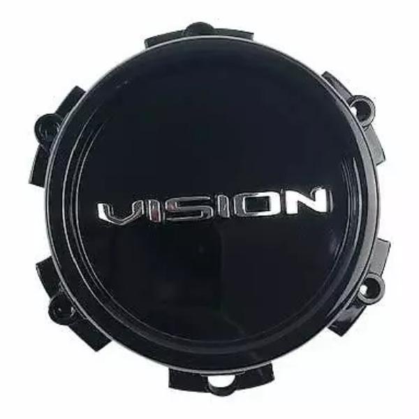 C421GB-6V Wheel Center Cap with End Cap - Gloss Black
