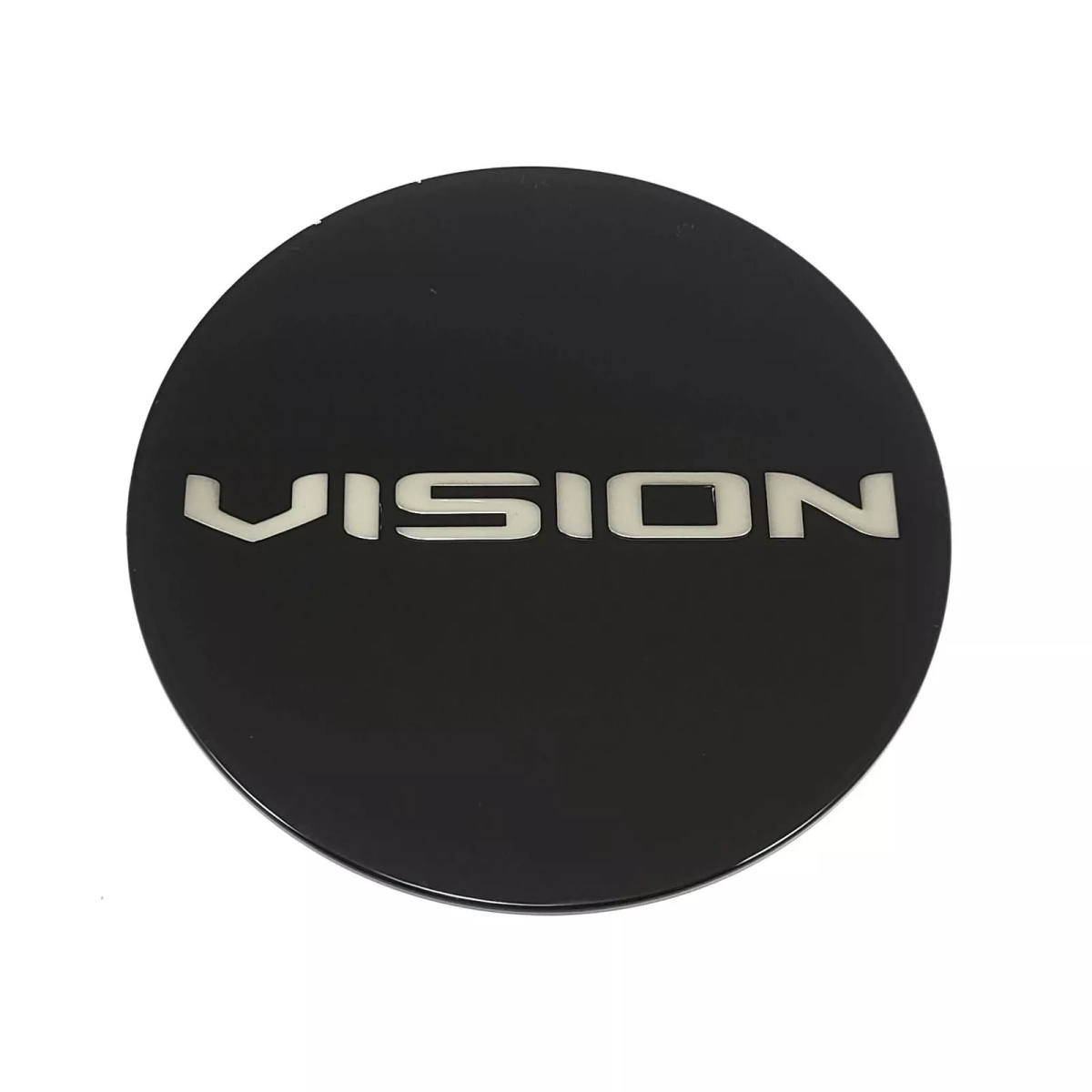 C354L-8V Wheel Center Cap with Silver Logo - Black