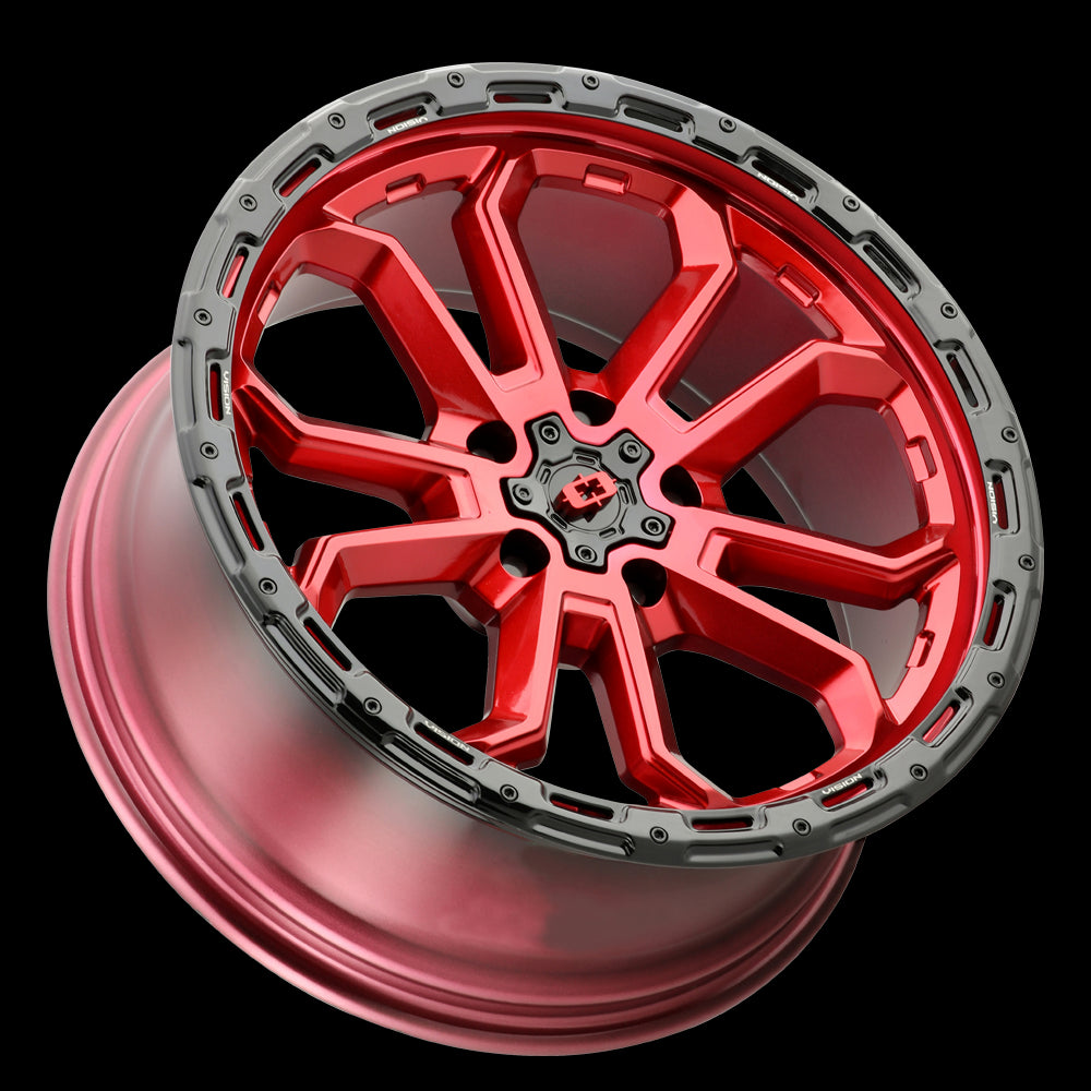 405-2985GRGBL12 5 x 5.5 mm 405 Korupt Wheel Rim - Gloss Red & Gloss Black