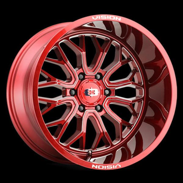 402-2983RTMS12 6 x 139.7 mm 402 Riot Wheel Rim - Red Tint Milled Spoke