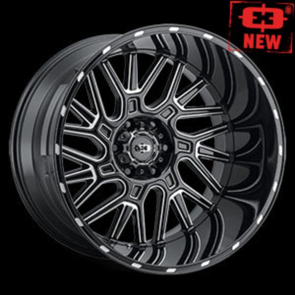404-22283GBMS-51 6 x 139.7 mm 404 Wheel Rim - Gloss Black Milled Spoke