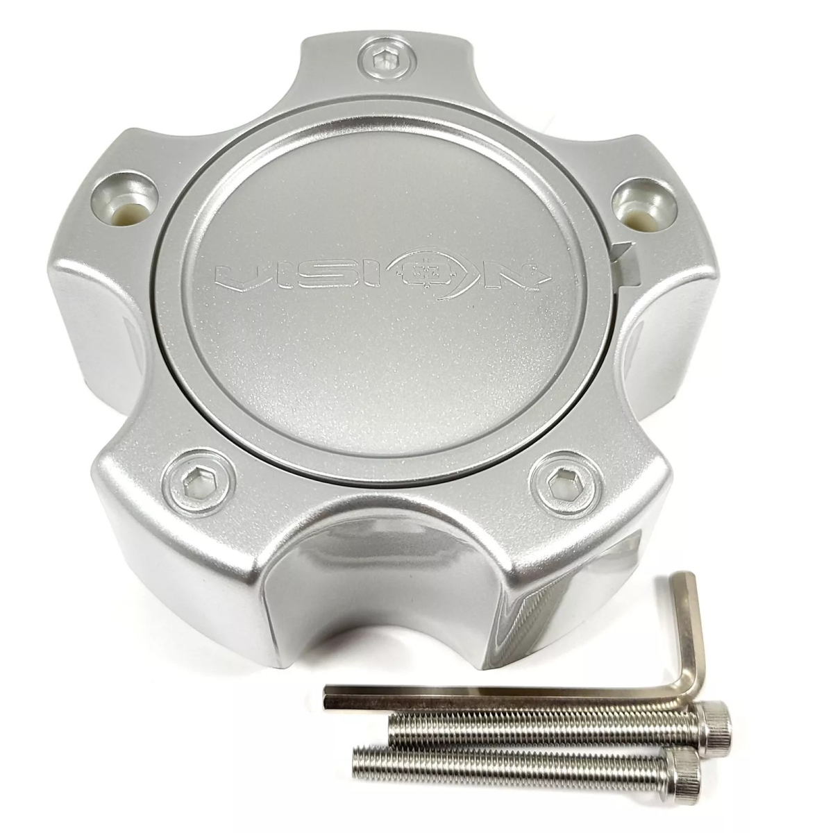 C375WPS-5CDOC 5 Lug Deep Open & Closed Wheel Center Cap - Silver