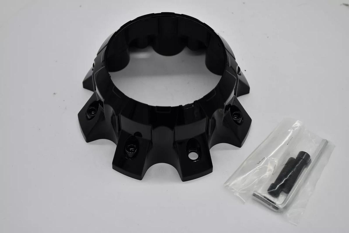 C404GB-8-CBL 8 Lug Brawl Series Long Wheel Center Cap - Gloss Black