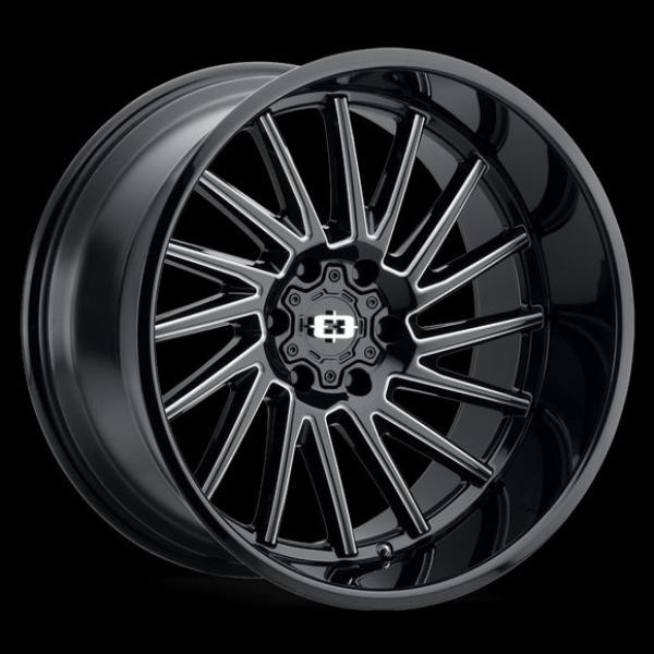 306-2983GBMS12 6 x 139.7 mm Rapier Wheel Rim - Gloss Black Milled Spoke