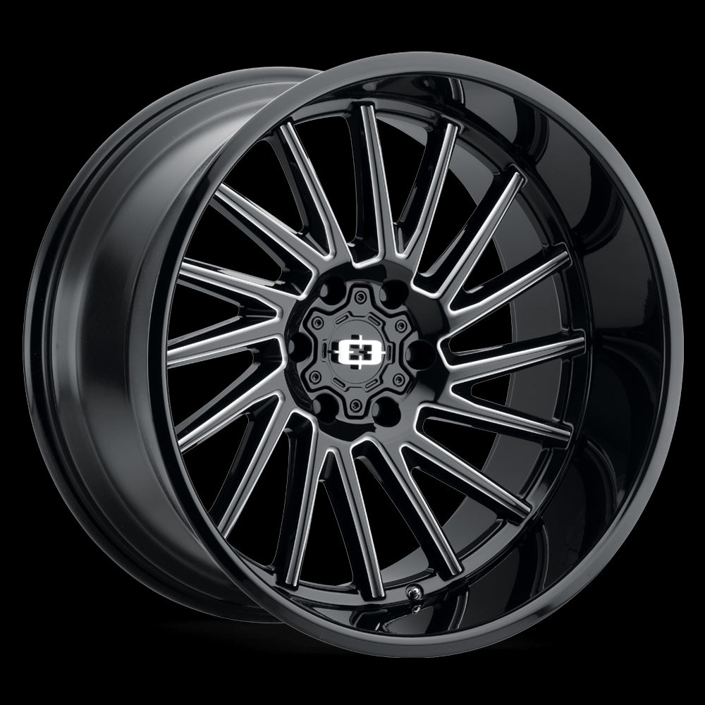 306-22283GBMS-51 6 x 139.7 mm Rapier Wheel Rim - Gloss Black Milled Spoke