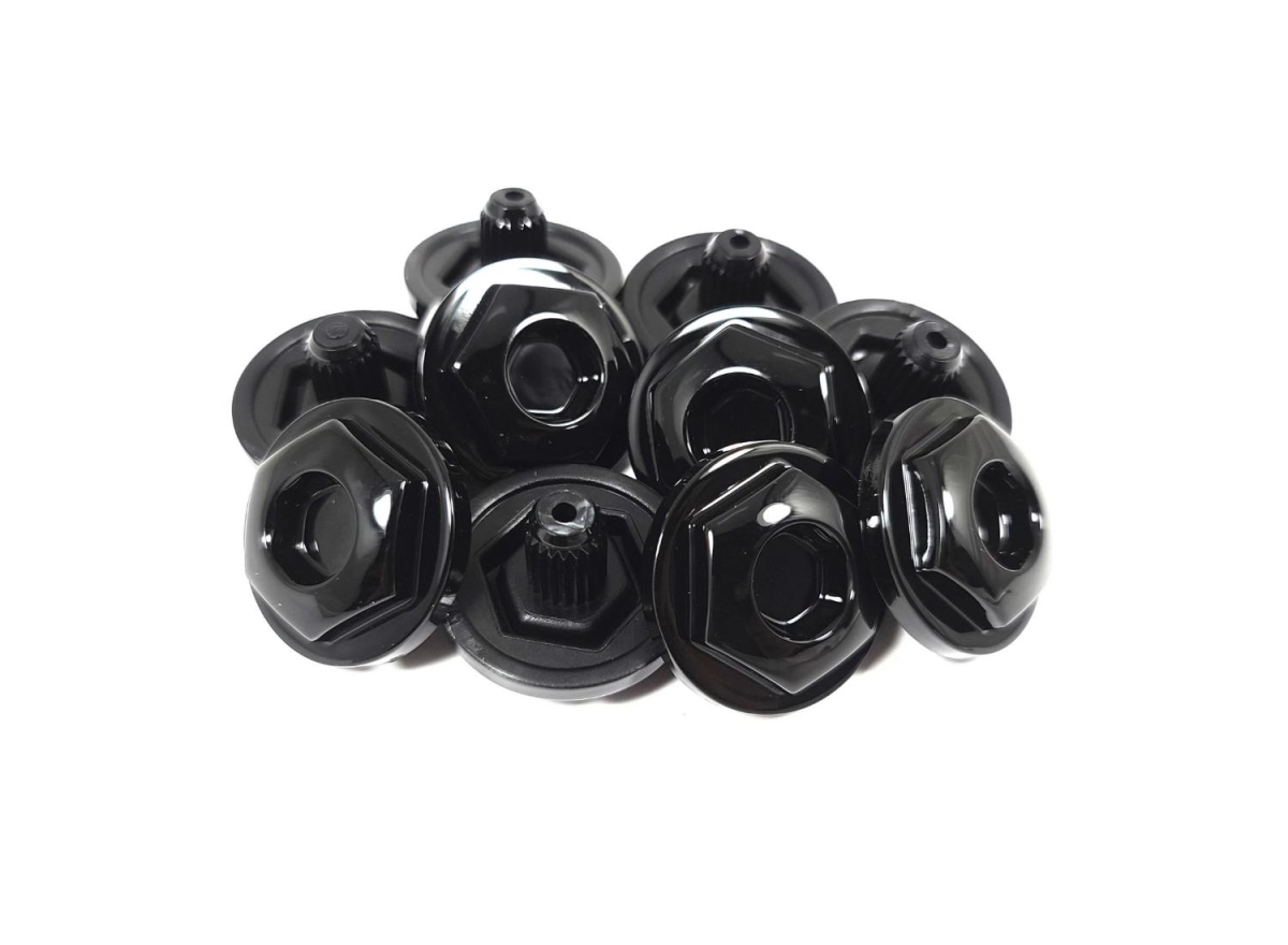 WB362GBPL 0.5 x 0.375 in. Press-In Bolt Inserts - Plastic, Gloss Black