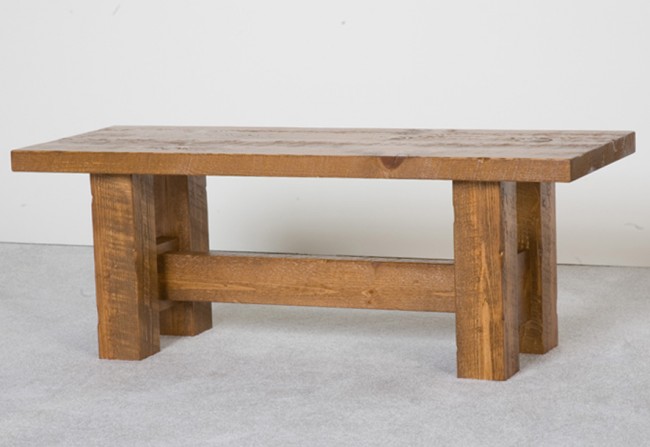 Picture of Viking Log Furniture NBHVB36 36 in. Barnood Bench - Honey Pine