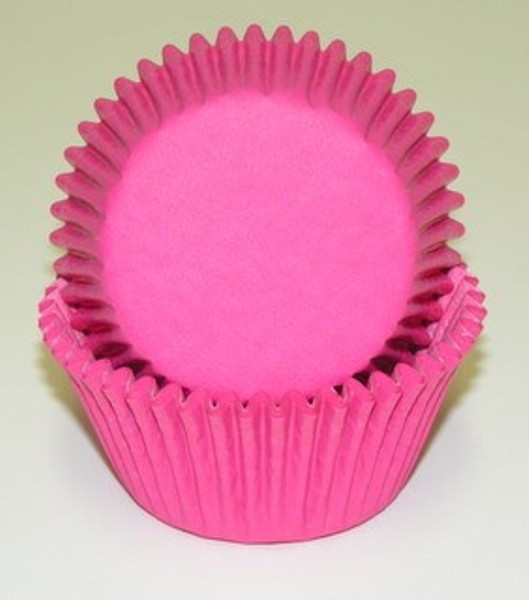 450C GP PINK 1.25 x 2 in. Greaseproof Baking Cup - Pink - 1000 Piece