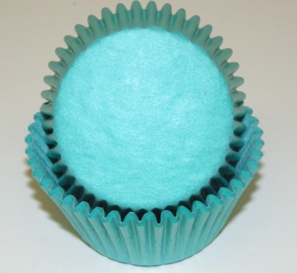 -450C GP TEAL 1.25 x 2 in. Greaseproof Baking Cup - Teal - 1000 Piece