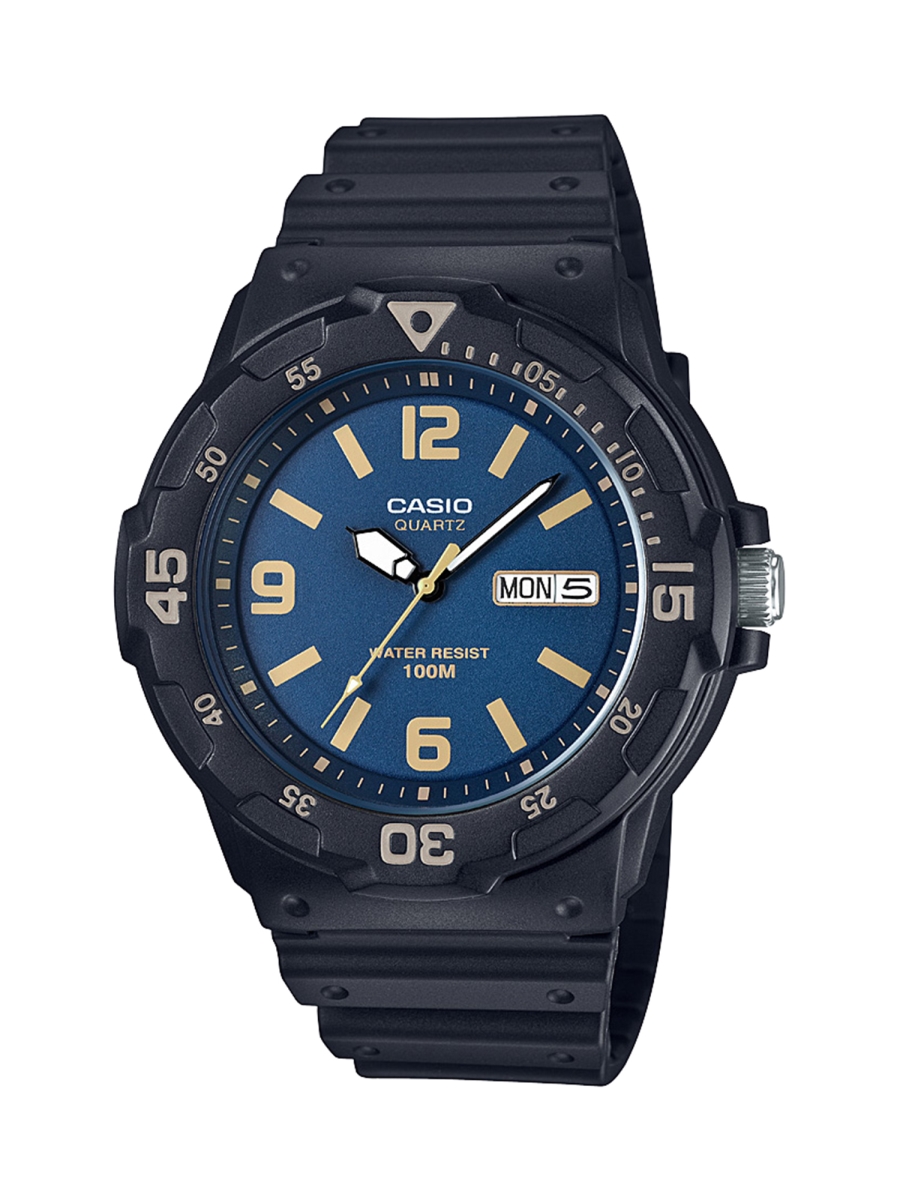 Picture of Casio MRW200H-2B3VCF Resin Dive Mens Watch&#44; Black & Blue