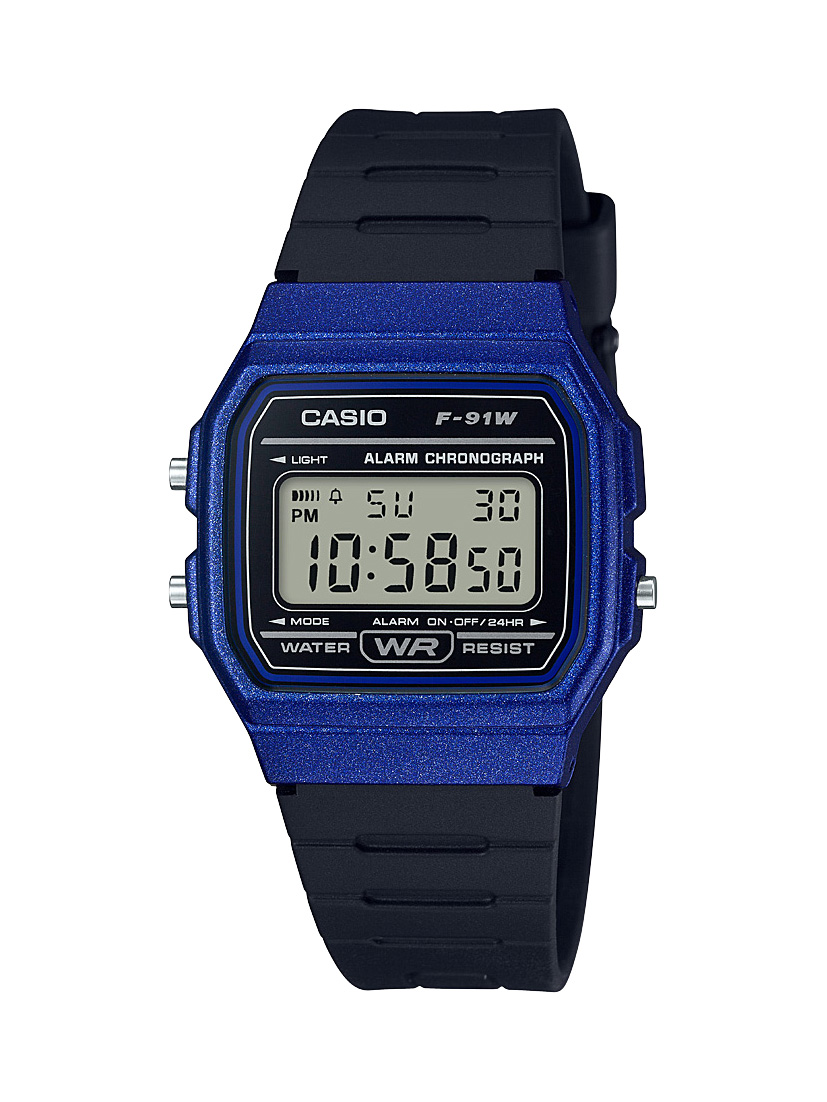 Picture of Casio F91WM-2A Mens Digital Dial Resin Band Sports Watch&#44; Blue & Black