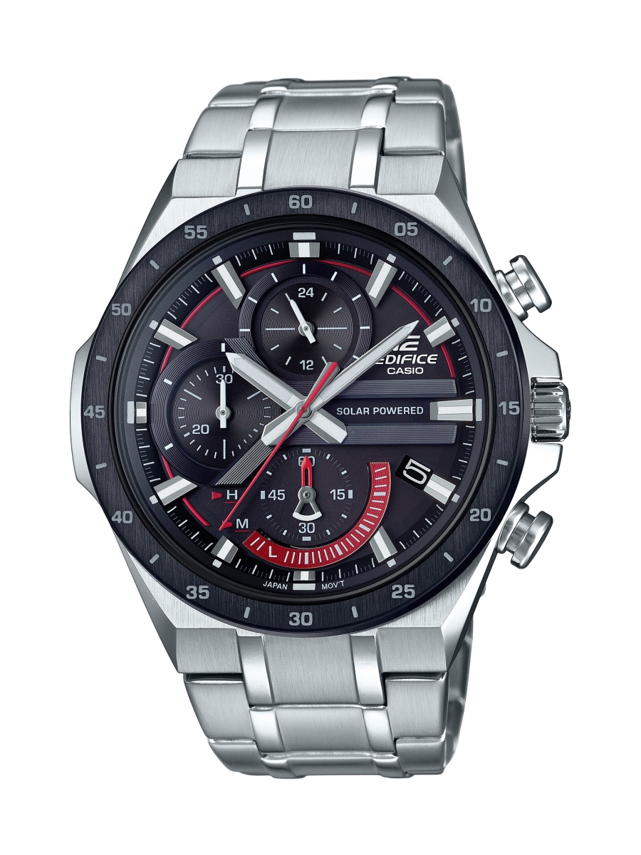 Picture of Casio EQS920DB-1AV Mens Edifice Tough Solar Stainless Wrist Watch&#44; Silver