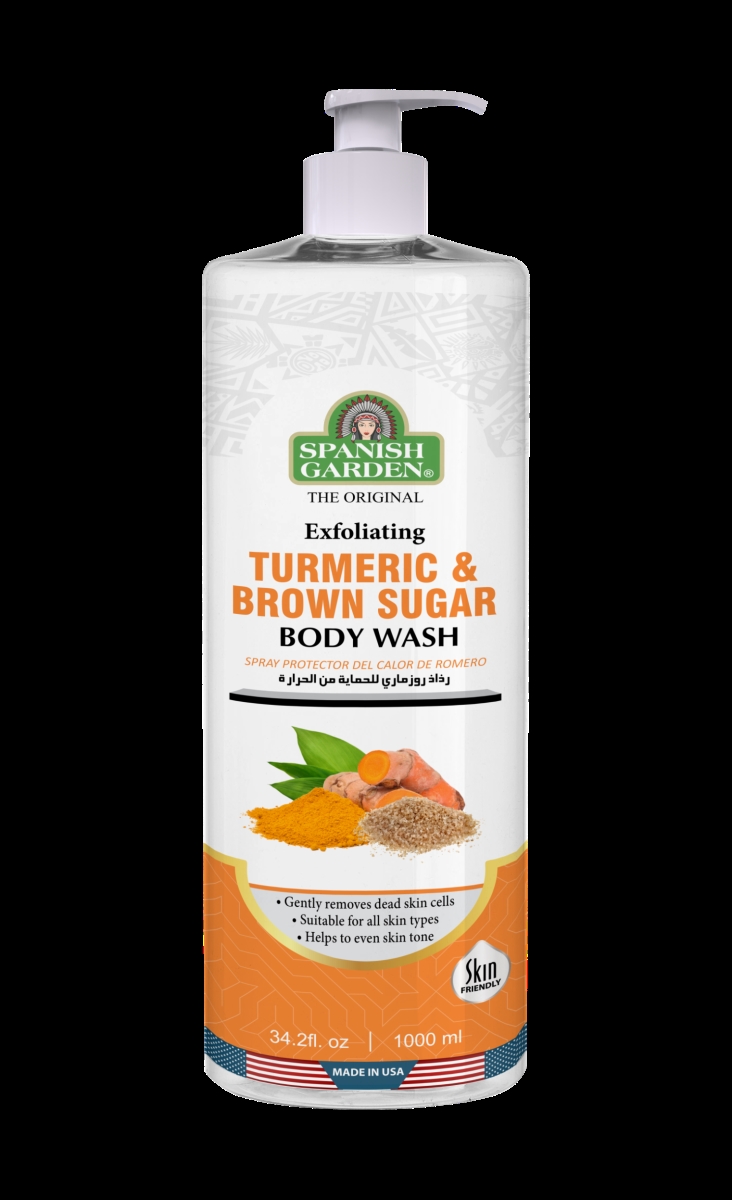 22252  22252 Exfoliating Turmeric & Brown Sugar Body Wash ,34.2oz/1000ml