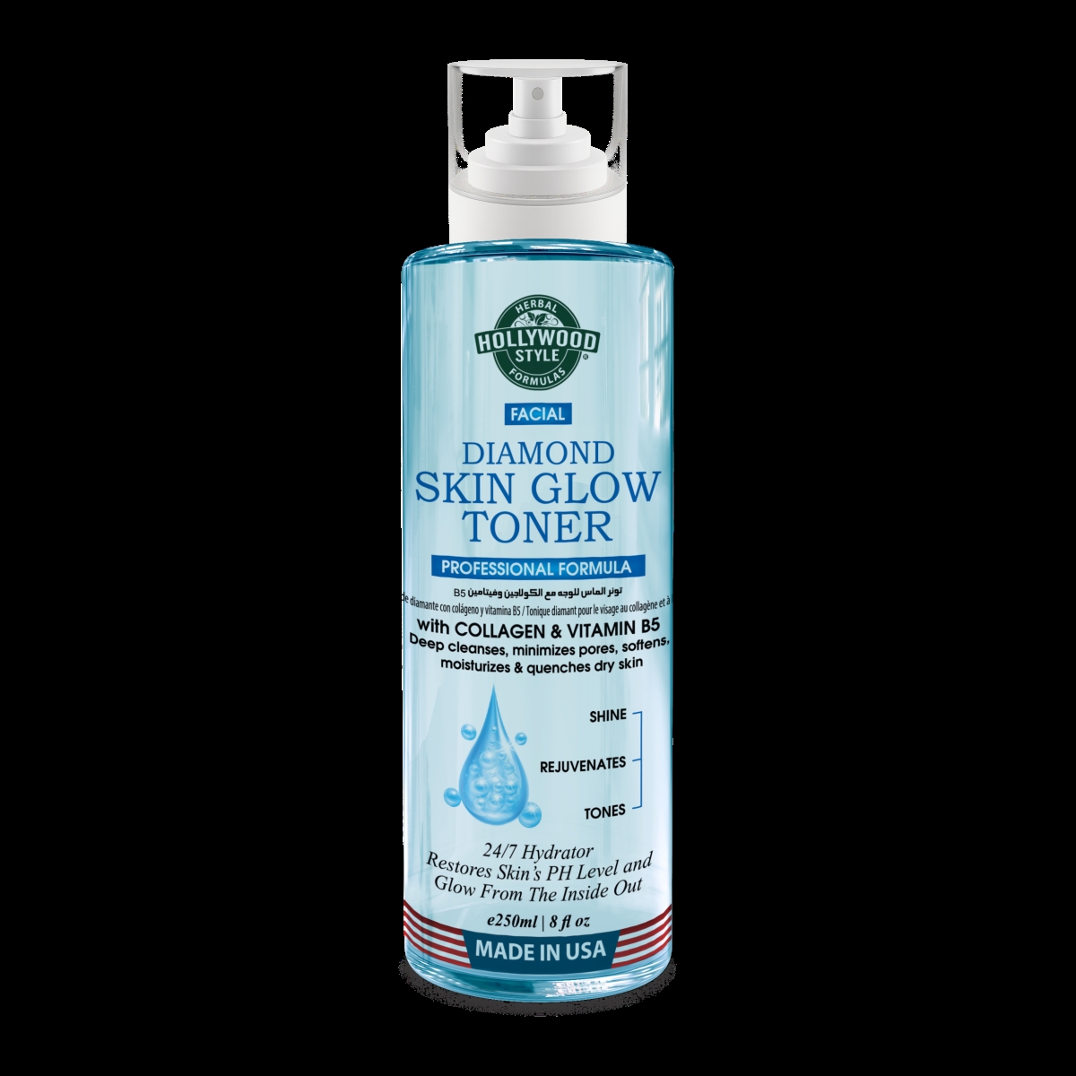 50202  50202 Diamond Skin Glow Toner ,8oz/200ml