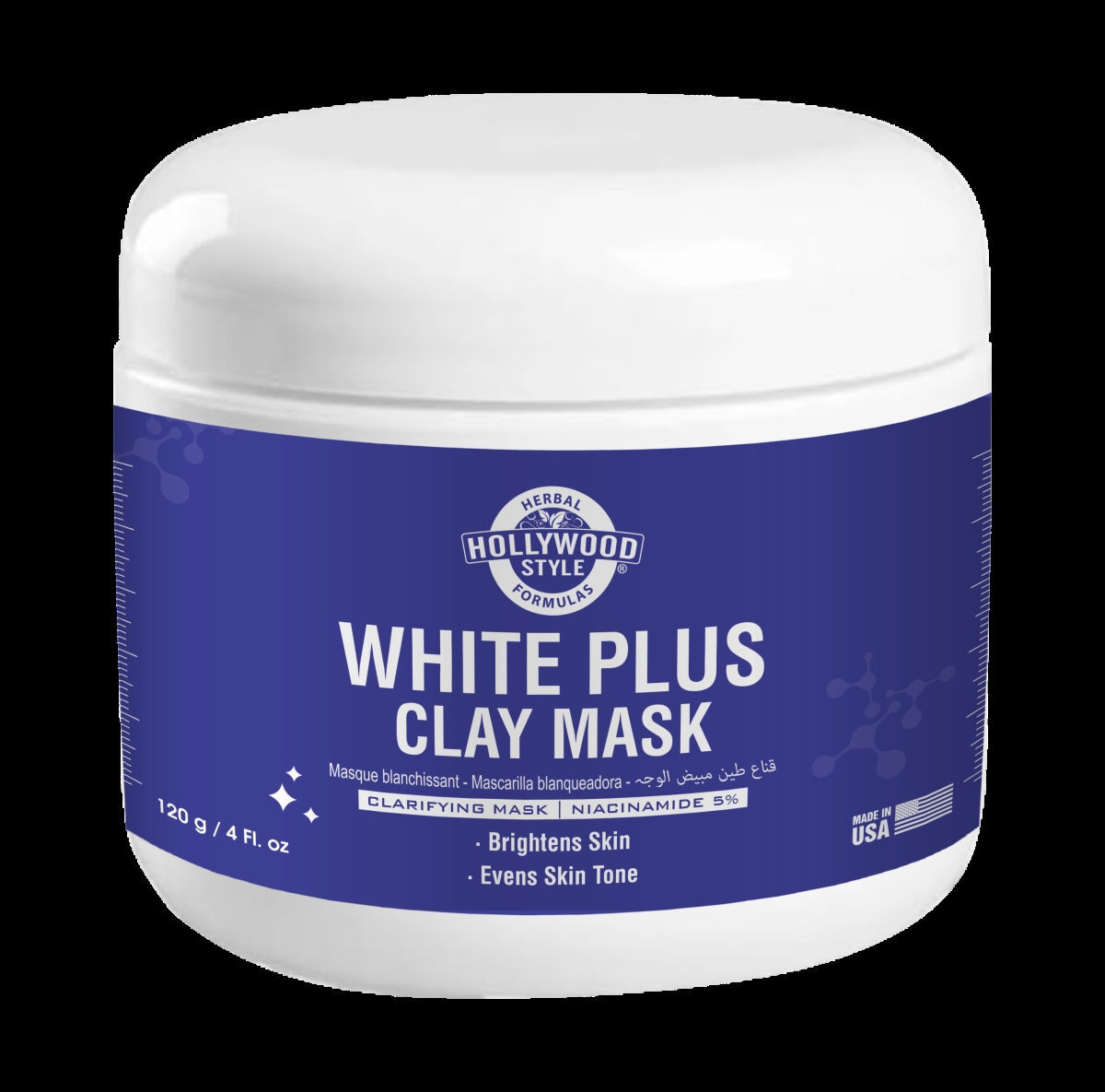 60100  60100 White Plus Clay Mask ,4oz/120ml