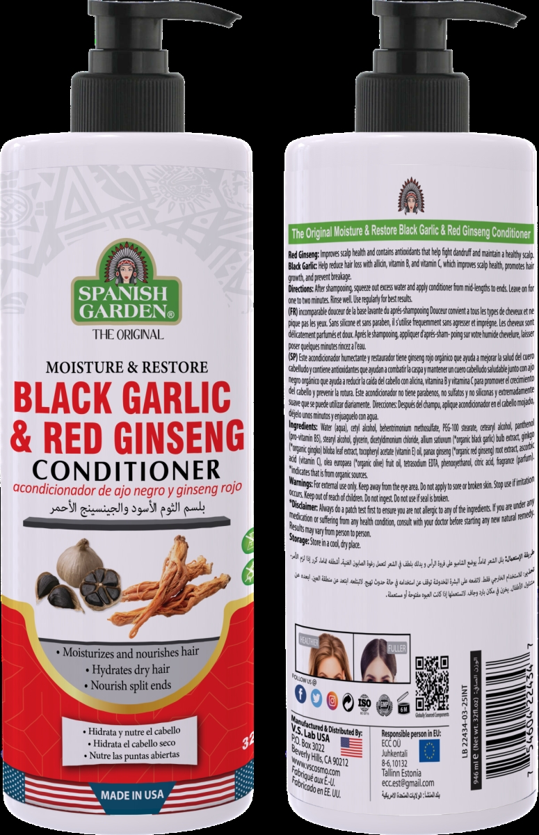 22434  22434 Moisture & Restore - Black Garlic & Red Ginseng- Conditioner ,32oz/946ml
