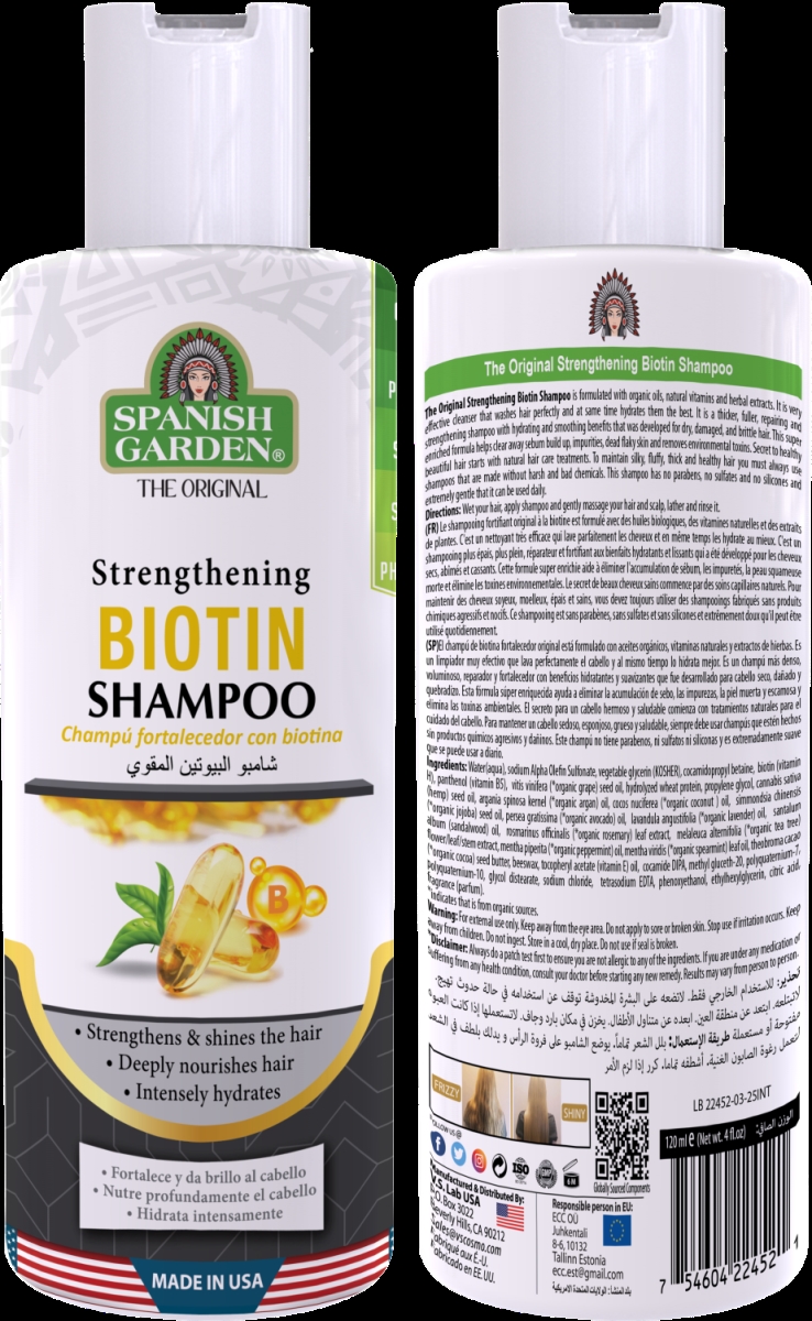 22452  22452 Strengthening Biotin Shampoo ,4oz/120ml