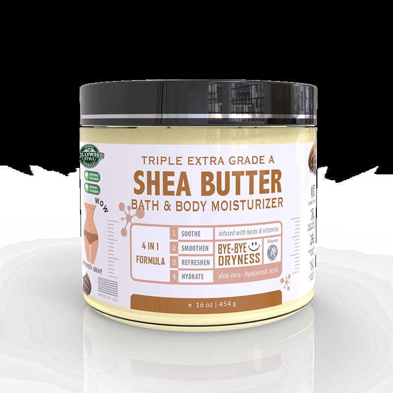 75664  75664 Triple Extra Grade A Shea Butter (Bath & Body Moisturizer) ,16oz/450ml