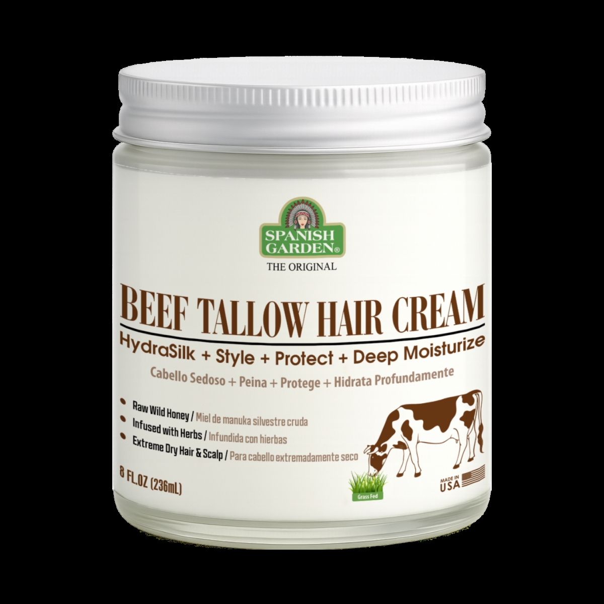 22478  22478 Beef Tallow Hair Cream ,8oz/236ml