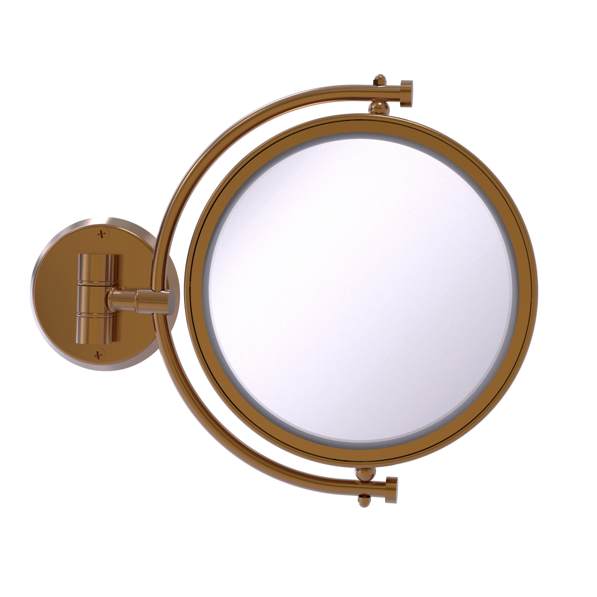 WM-4-3X-BBR 8 in. Wall Mounted Make-Up Mirror 3X Magnification, Brushed Bronze -  Allied Brass, WM-4/3X-BBR