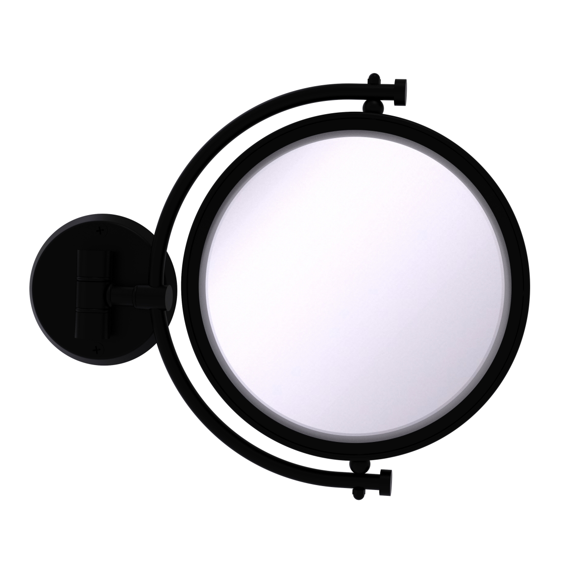 WM-4-5X-BKM 8 in. Wall Mounted Make-Up Mirror 5X Magnification, Matte Black -  Allied Brass, WM-4/5X-BKM