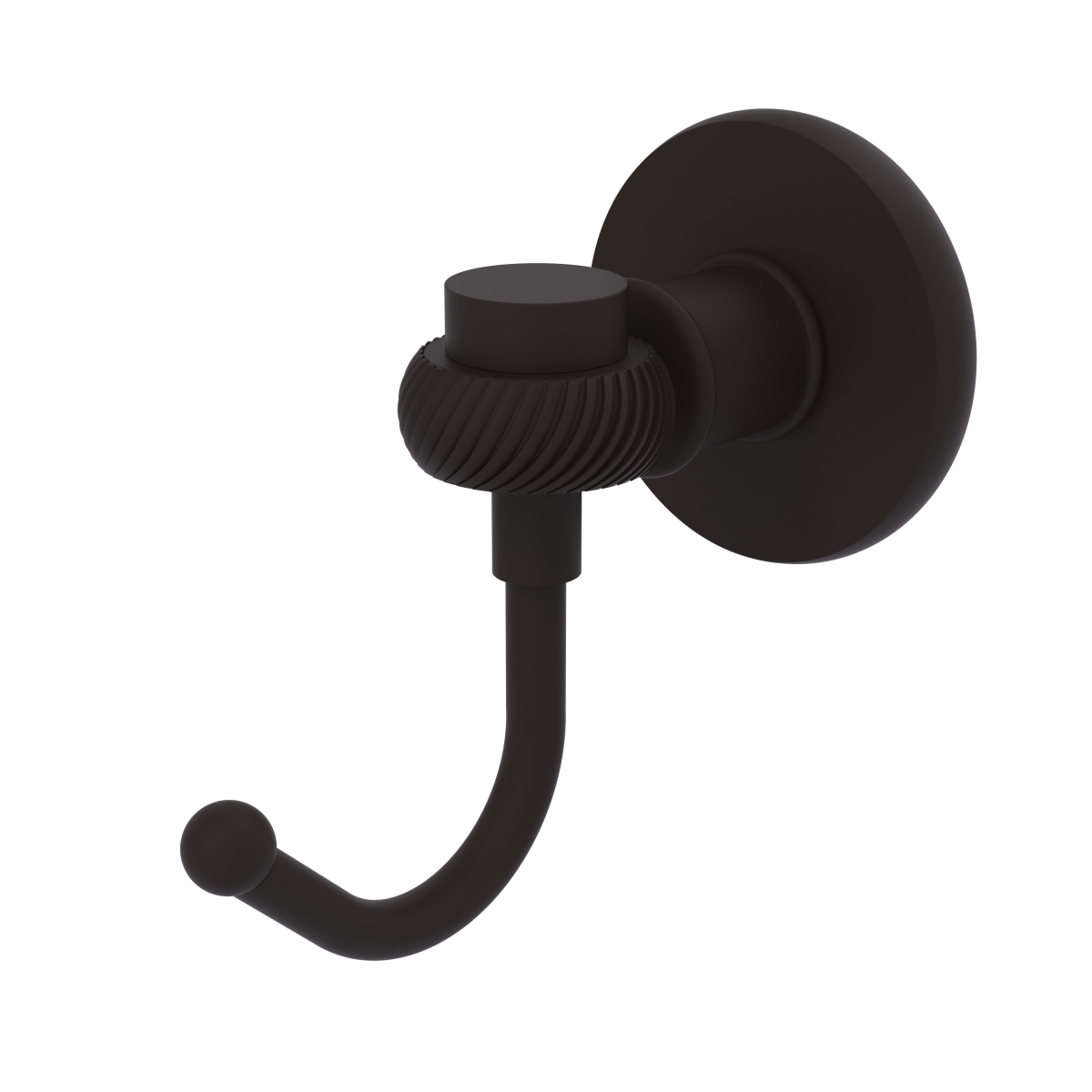 Picture of Allied Brass 2020T-ORB Continental Collection Robe Hook with Twist Accents, Oil Rubbed Bronze