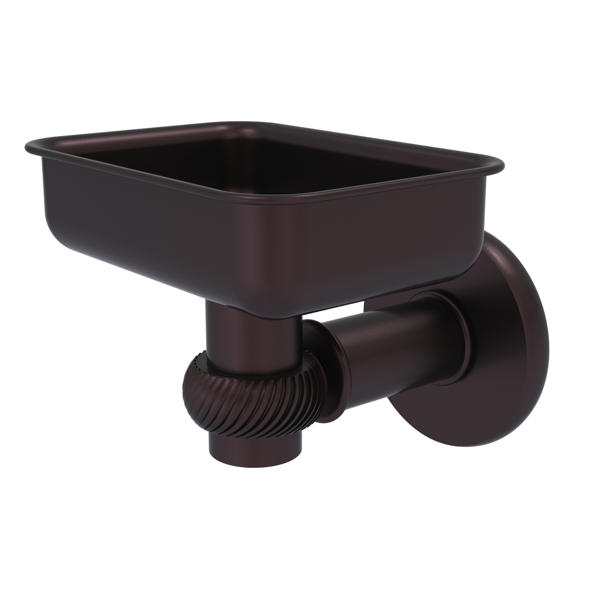 Picture of Allied Brass 2032T-ABZ Continental Collection Wall Mounted Soap Dish Holder with Twist Accents, Antique Bronze