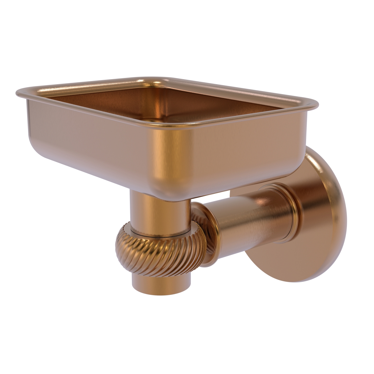 Picture of Allied Brass 2032T-BBR Continental Collection Wall Mounted Soap Dish Holder with Twist Accents, Brushed Bronze