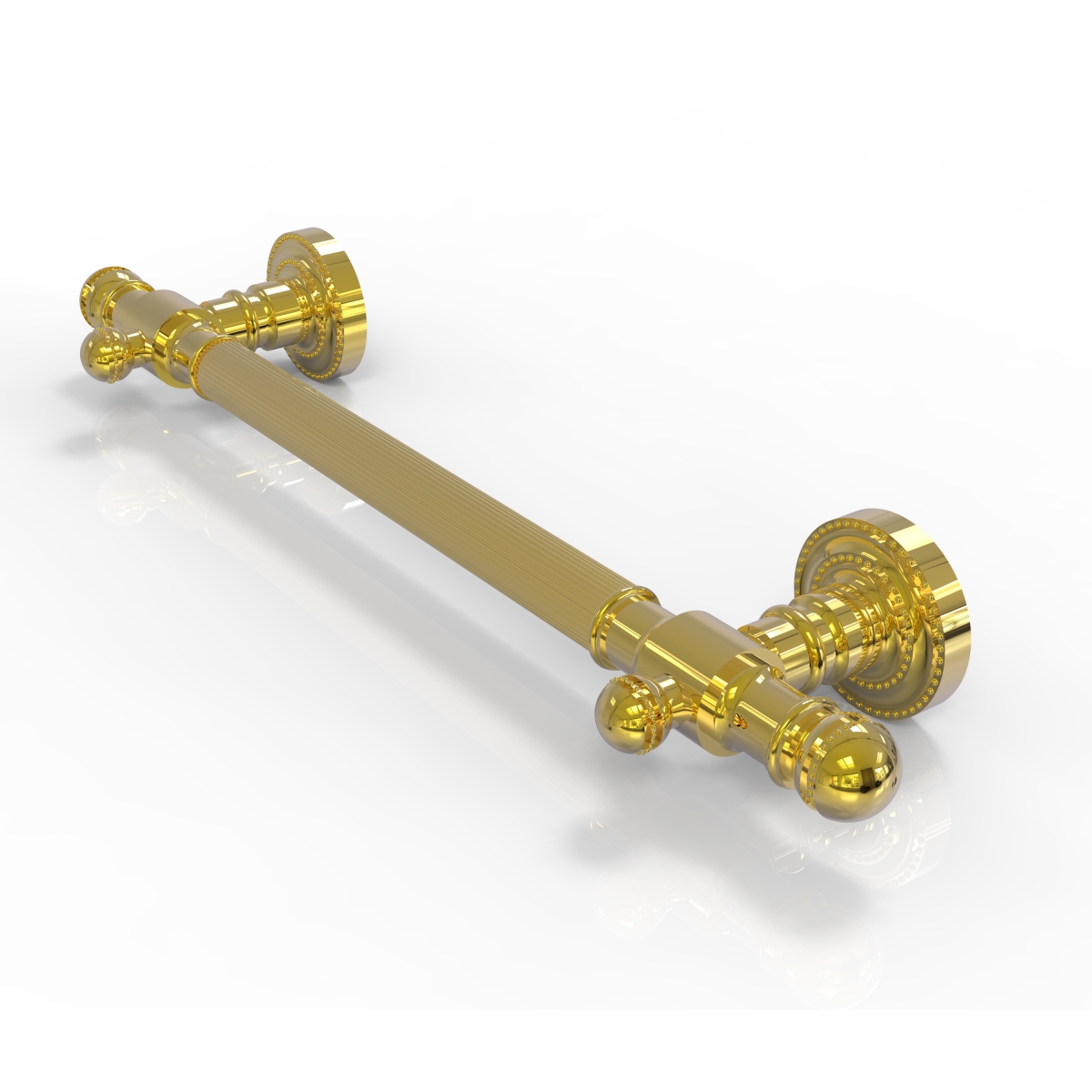 Picture of Allied Brass DT-GRR-16-UNL 16 in. Dottingham Collection Grab Bar Reeded&#44; Unlacquered Brass