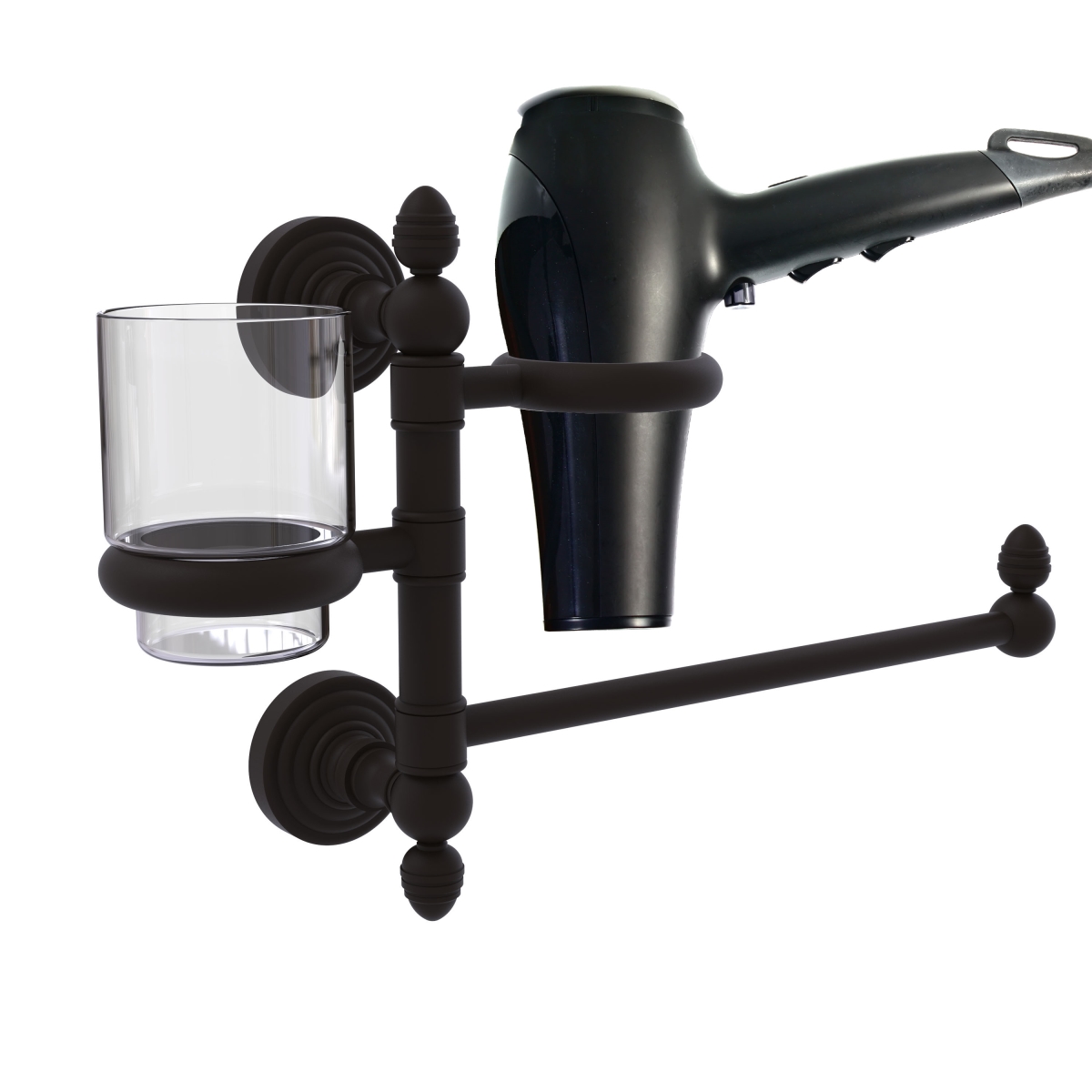 Picture of Allied Brass WP-GTBD-1-ORB Waverly Place Collection Hair Dryer Holder & Organizer&#44; Oil Rubbed Bronze