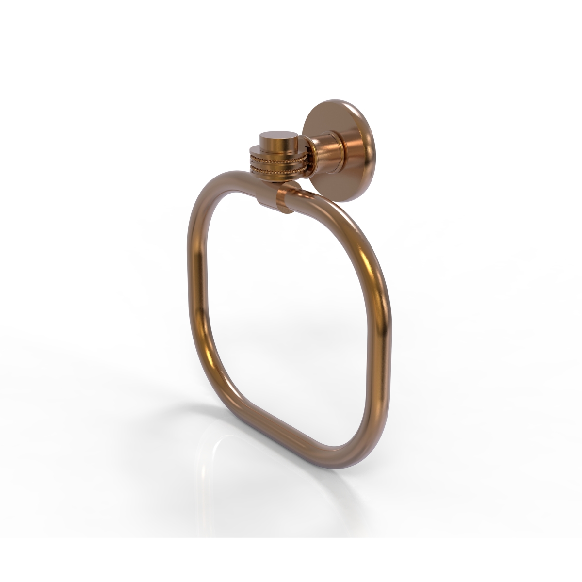 Picture of Allied Brass 2016D-BBR Continental Collection Towel Ring with Dotted Accents, Brushed Bronze