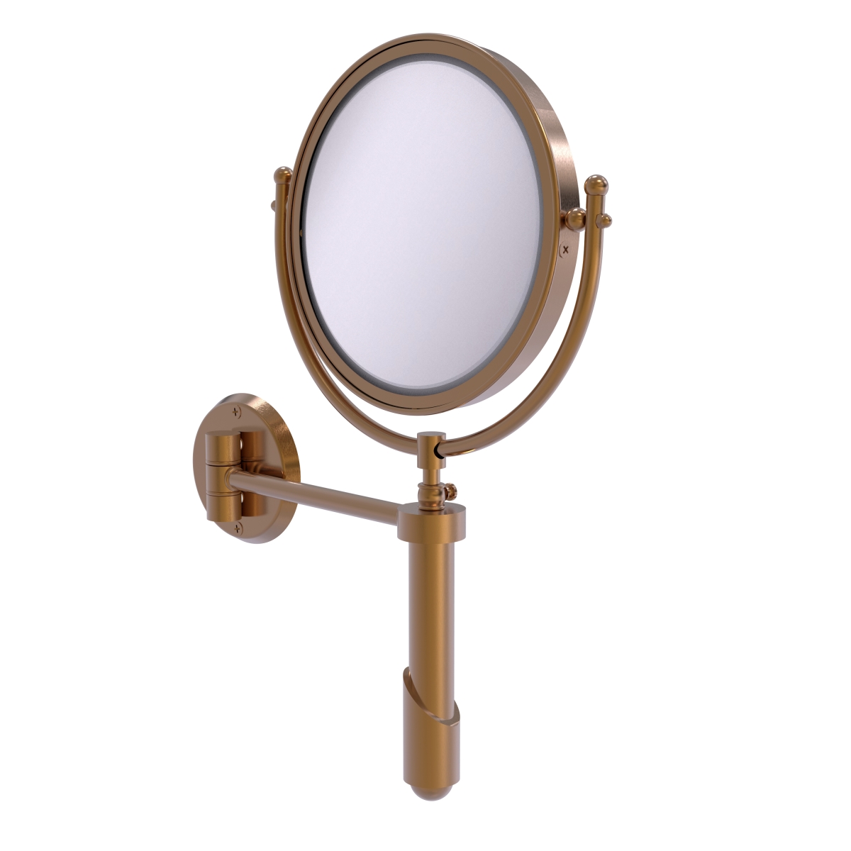 SHM-8-5X-BBR Soho Collection Wall Mounted Make-Up Mirror 8 in. dia. with 5X Magnification, Brushed Bronze -  Allied Brass, SHM-8/5X-BBR