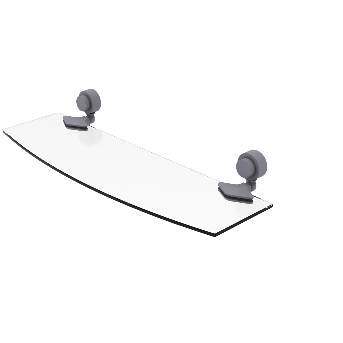 Picture of Allied Brass 433-18-GYM 18 in. Venus Collection Glass Shelf&#44; Matte Gray
