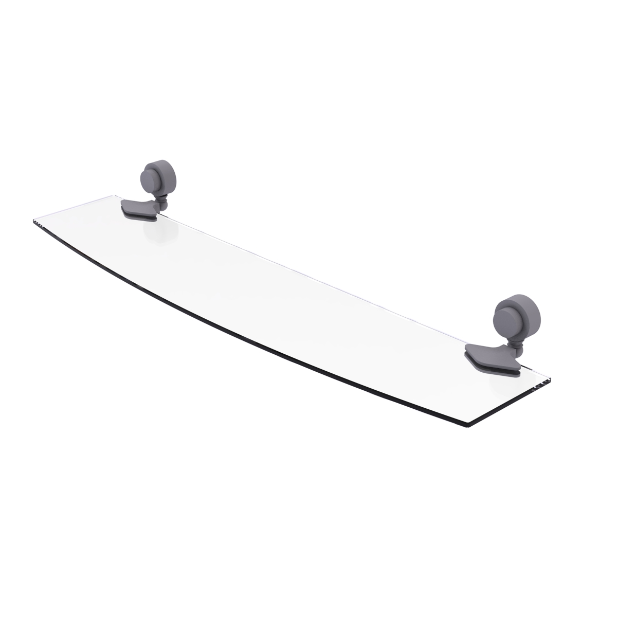Picture of Allied Brass 433-24-GYM 24 in. Venus Collection Glass Shelf&#44; Matte Gray