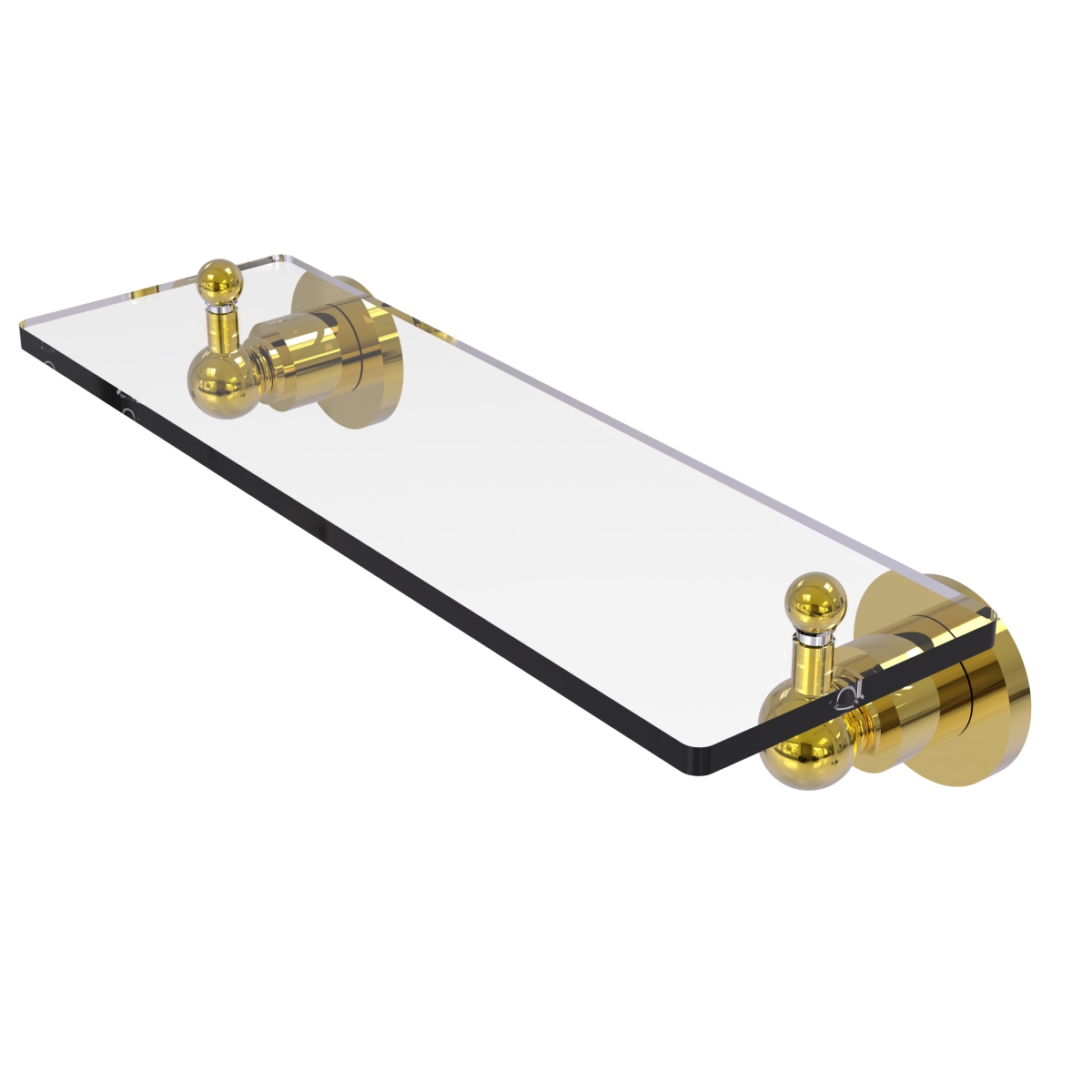Picture of Allied Brass AP-1-16-PB 16 in. Astor Place Glass Vanity Shelf with Beveled Edges, Polished Brass