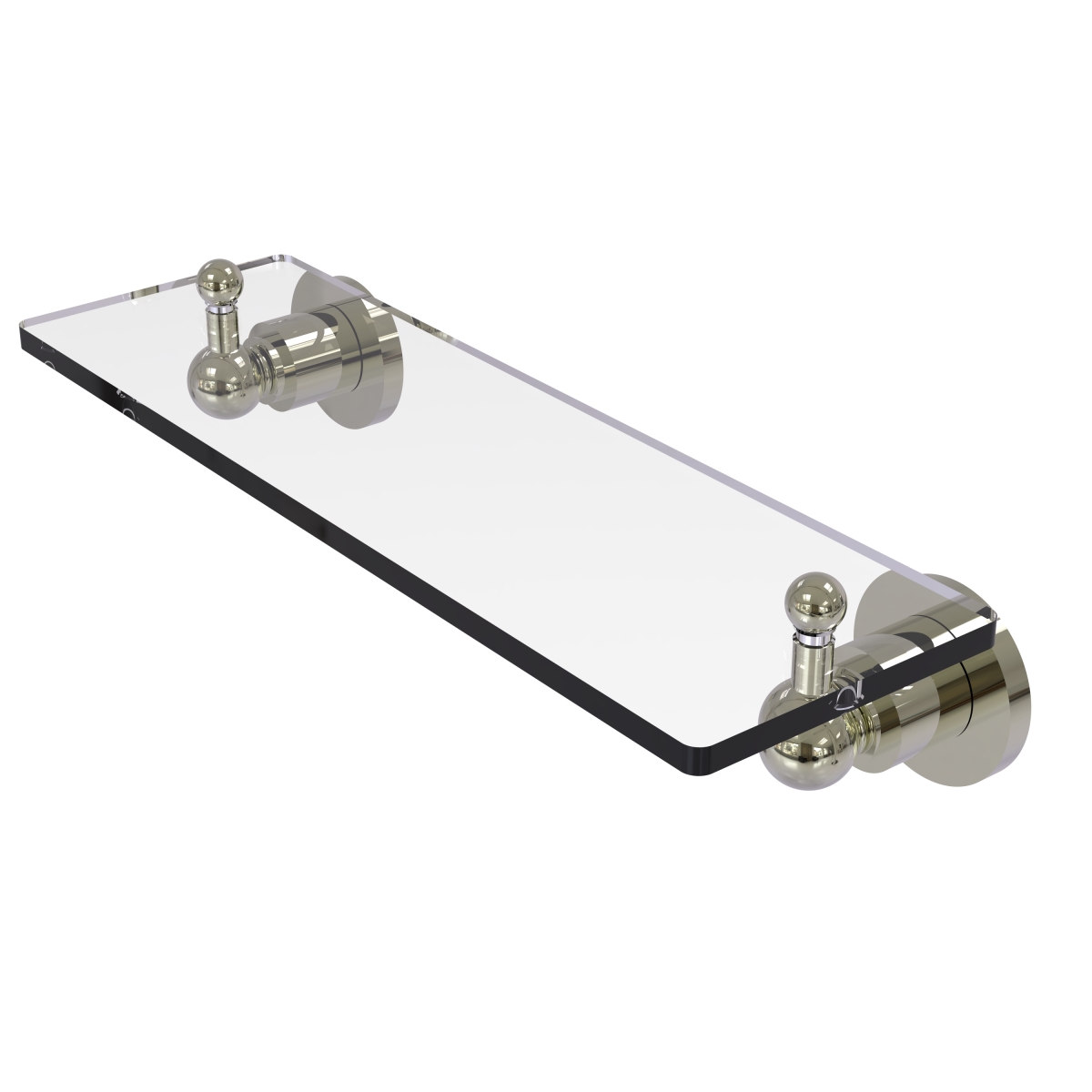 Picture of Allied Brass AP-1-16-PNI 16 in. Astor Place Glass Vanity Shelf with Beveled Edges&#44; Polished Nickel
