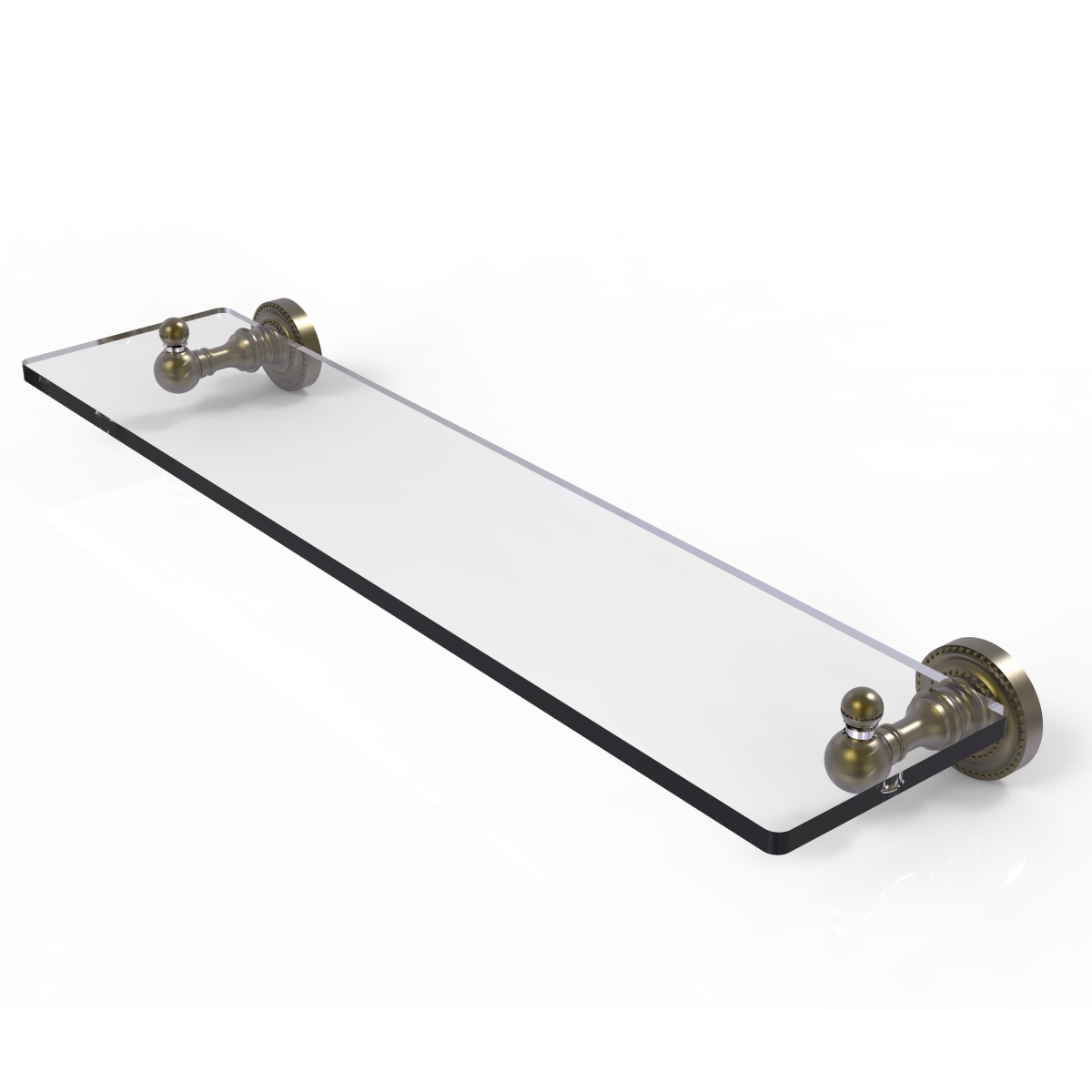 Picture of Allied Brass DT-1-22-ABR 22 in. Dottingham Collection Glass Vanity Shelf with Beveled Edges, Antique Brass