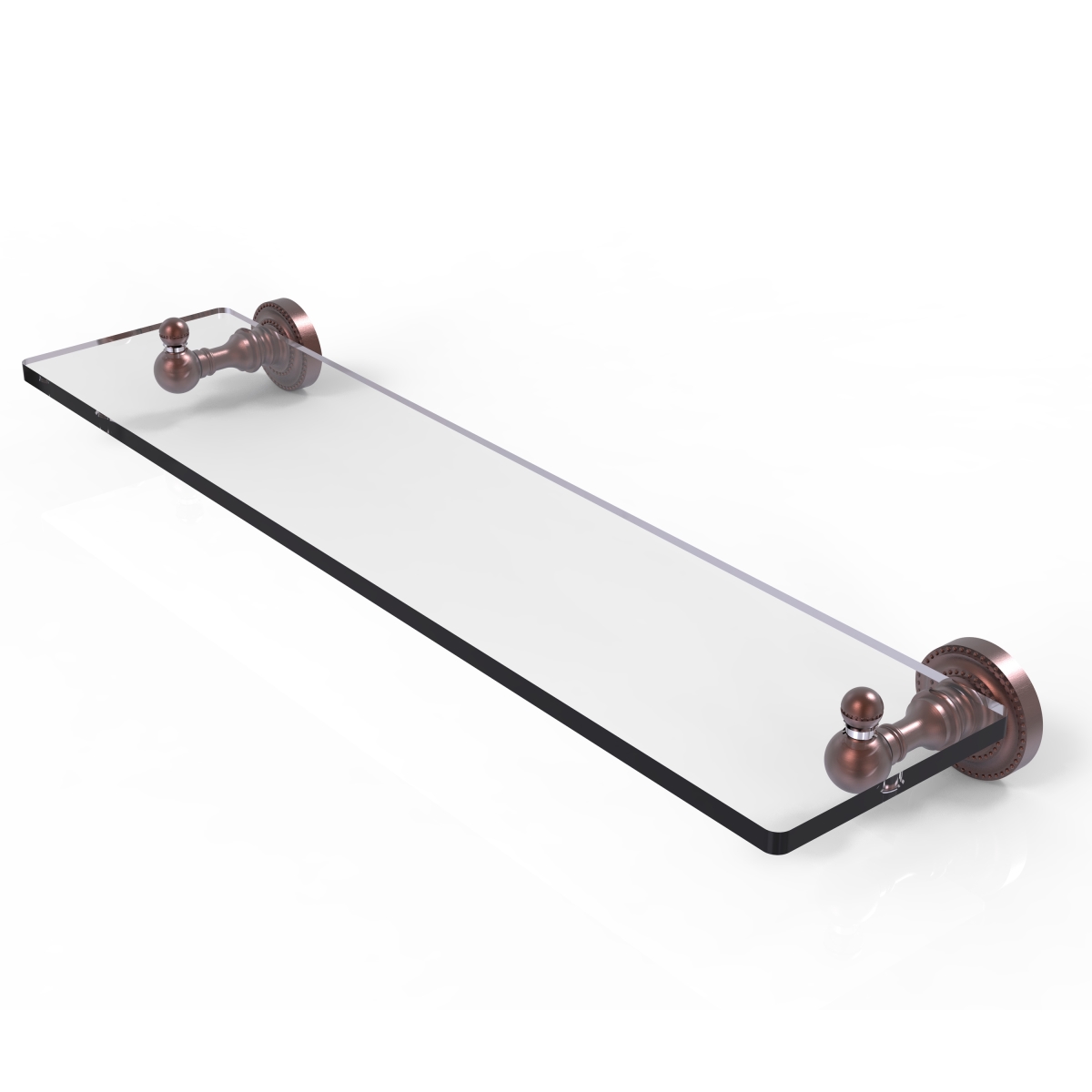 Picture of Allied Brass DT-1-22-CA 22 in. Dottingham Collection Glass Vanity Shelf with Beveled Edges, Antique Copper