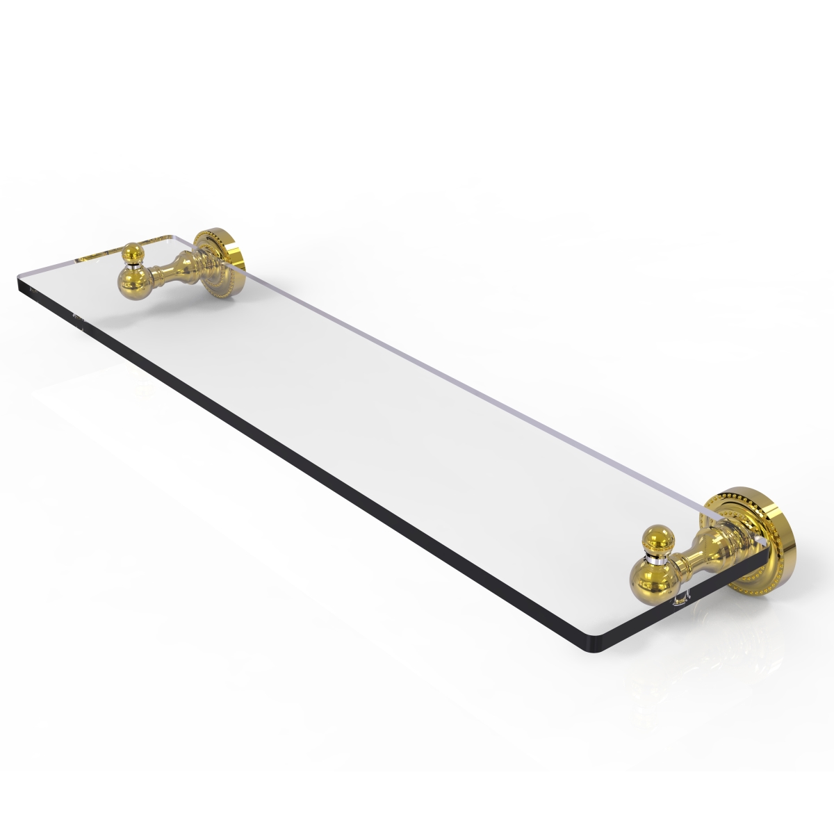 Picture of Allied Brass DT-1-22-PB 22 in. Dottingham Collection Glass Vanity Shelf with Beveled Edges&#44; Polished Brass