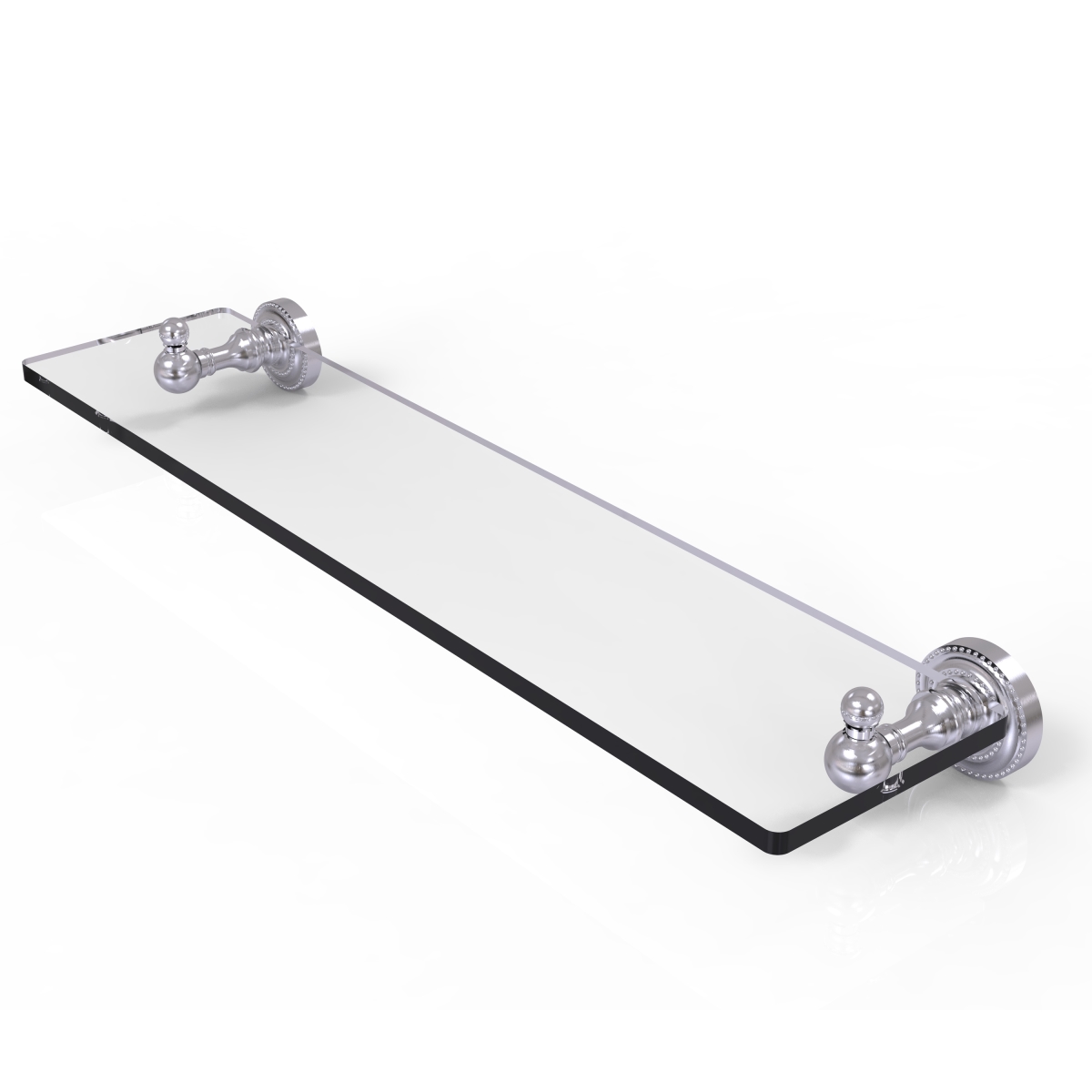 Picture of Allied Brass DT-1-22-SCH 22 in. Dottingham Collection Glass Vanity Shelf with Beveled Edges, Satin Chrome