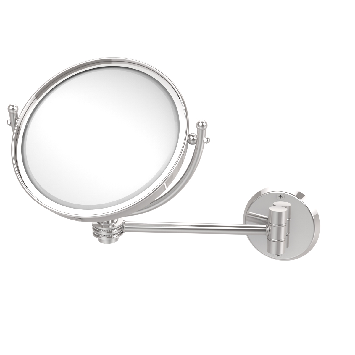 WM-5D-5X-PC 8 in. Wall Mounted Make-Up Mirror 5X Magnification, Polished Chrome - 10 x 8 x 11 in -  Allied Brass, WM-5D/5X-PC