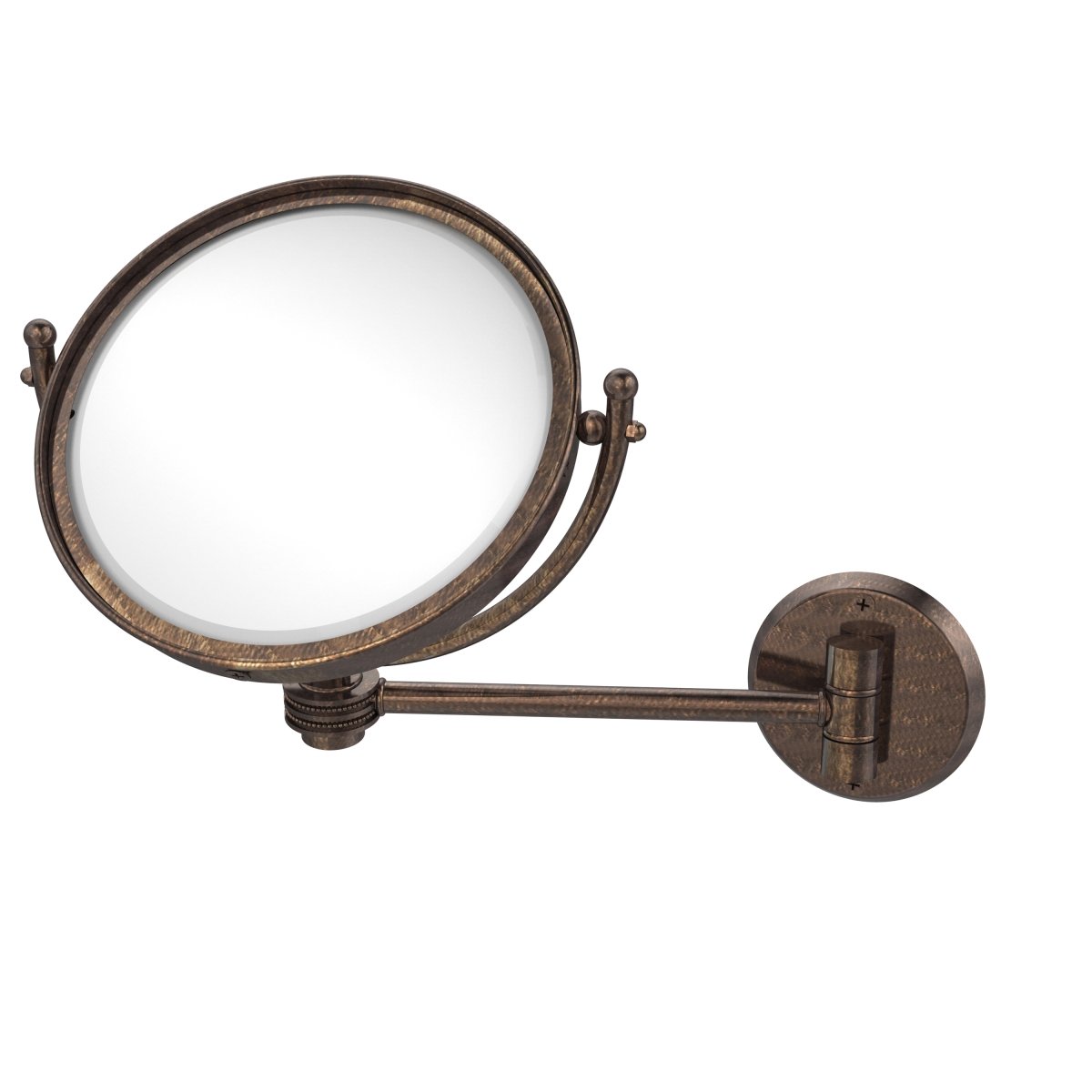 WM-5D-5X-VB 8 in. Wall Mounted Make-Up Mirror 5X Magnification, Venetian Bronze - 10 x 8 x 11 in -  Allied Brass, WM-5D/5X-VB