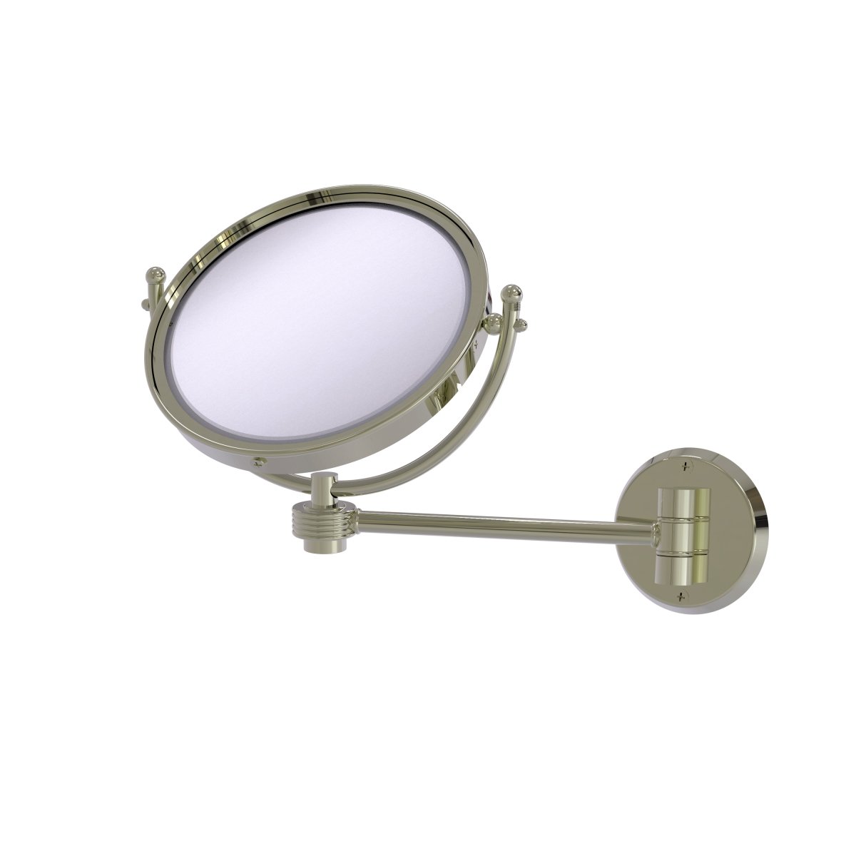 WM-5G-5X-PNI 8 in. Wall Mounted Make-Up Mirror 5X Magnification, Polished Nickel - 10 x 8 x 11 in -  Allied Brass, WM-5G/5X-PNI