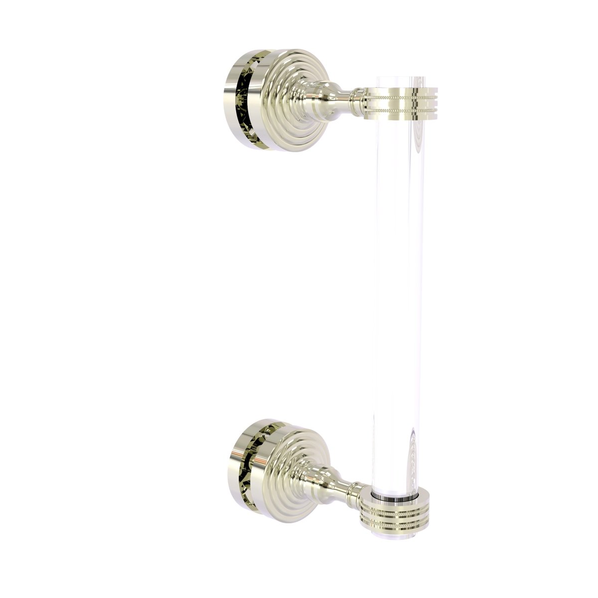 PG-407D-8SM-PNI 8 in. Pacific Grove Collection Single Side Shower Door Pull with Dotted Accents, Polished Nickel -  Allied Brass