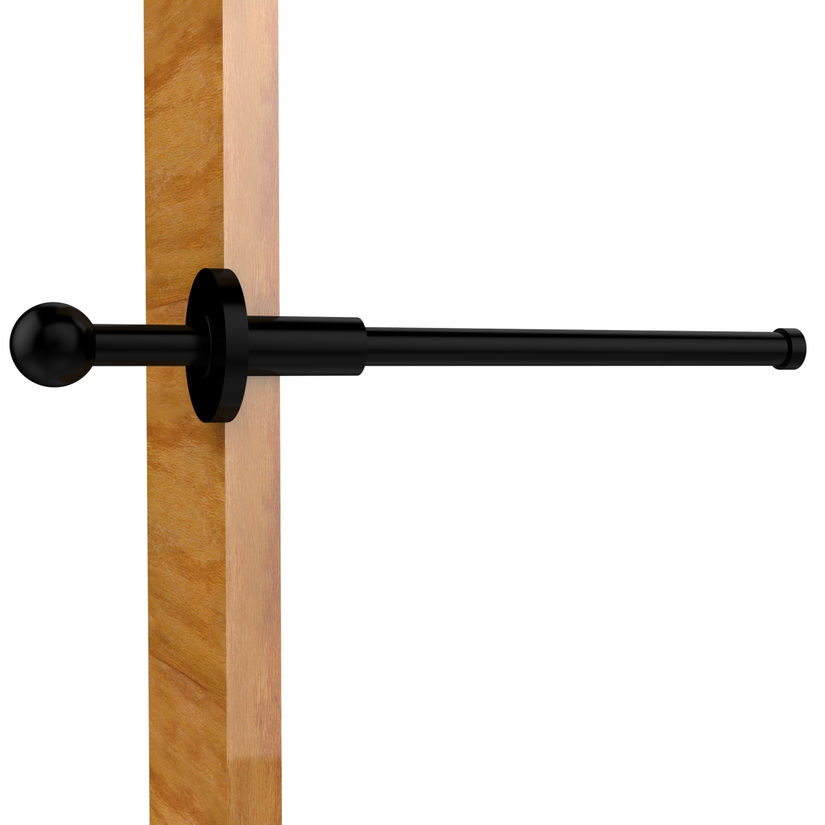 Picture of Allied Brass TD-23-BKM Traditional Retractable Pullout Garment Rod&#44; Matte Black
