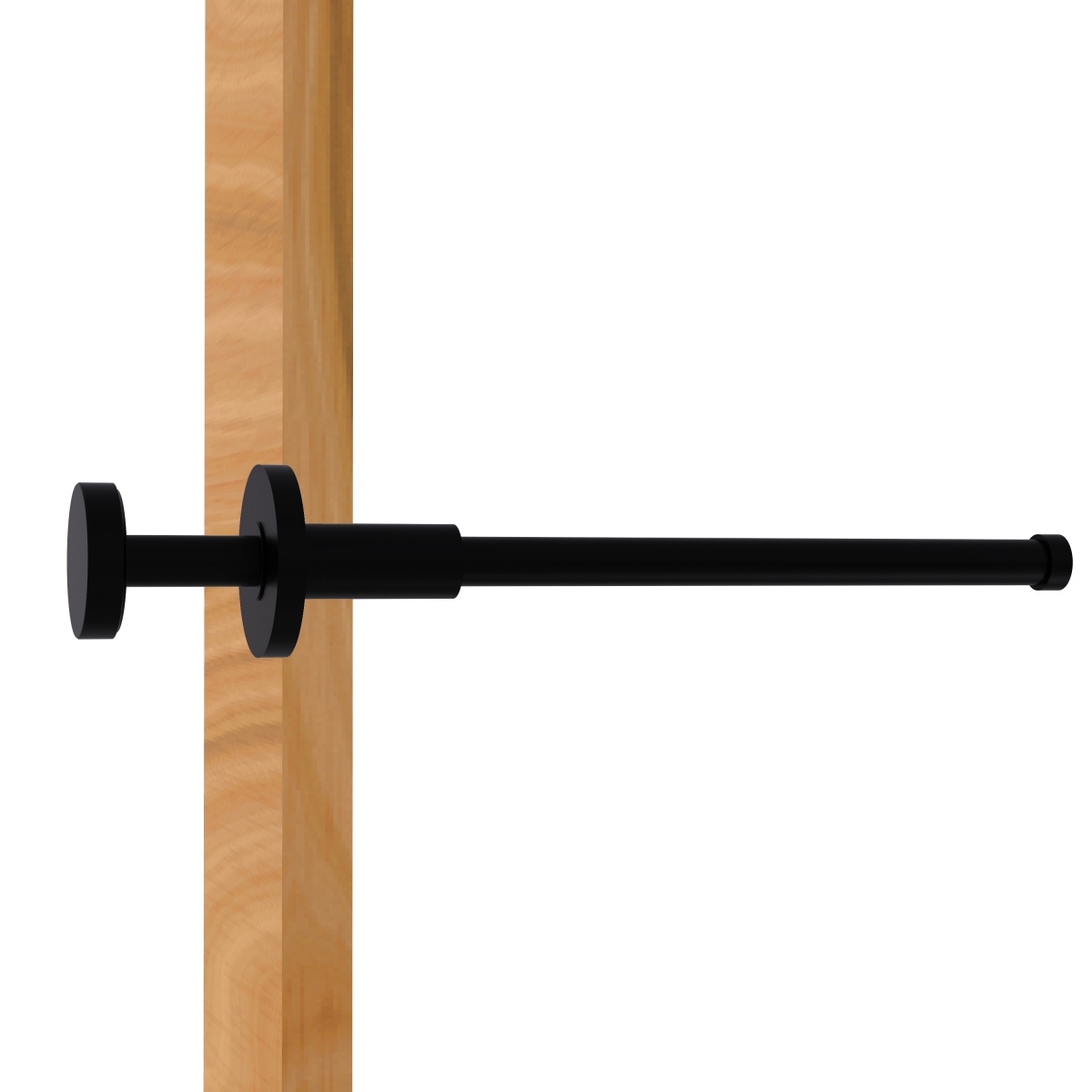 Picture of Allied Brass MD-23-BKM Modern Style Pullout Retractable Garment Rod&#44; Matte Black