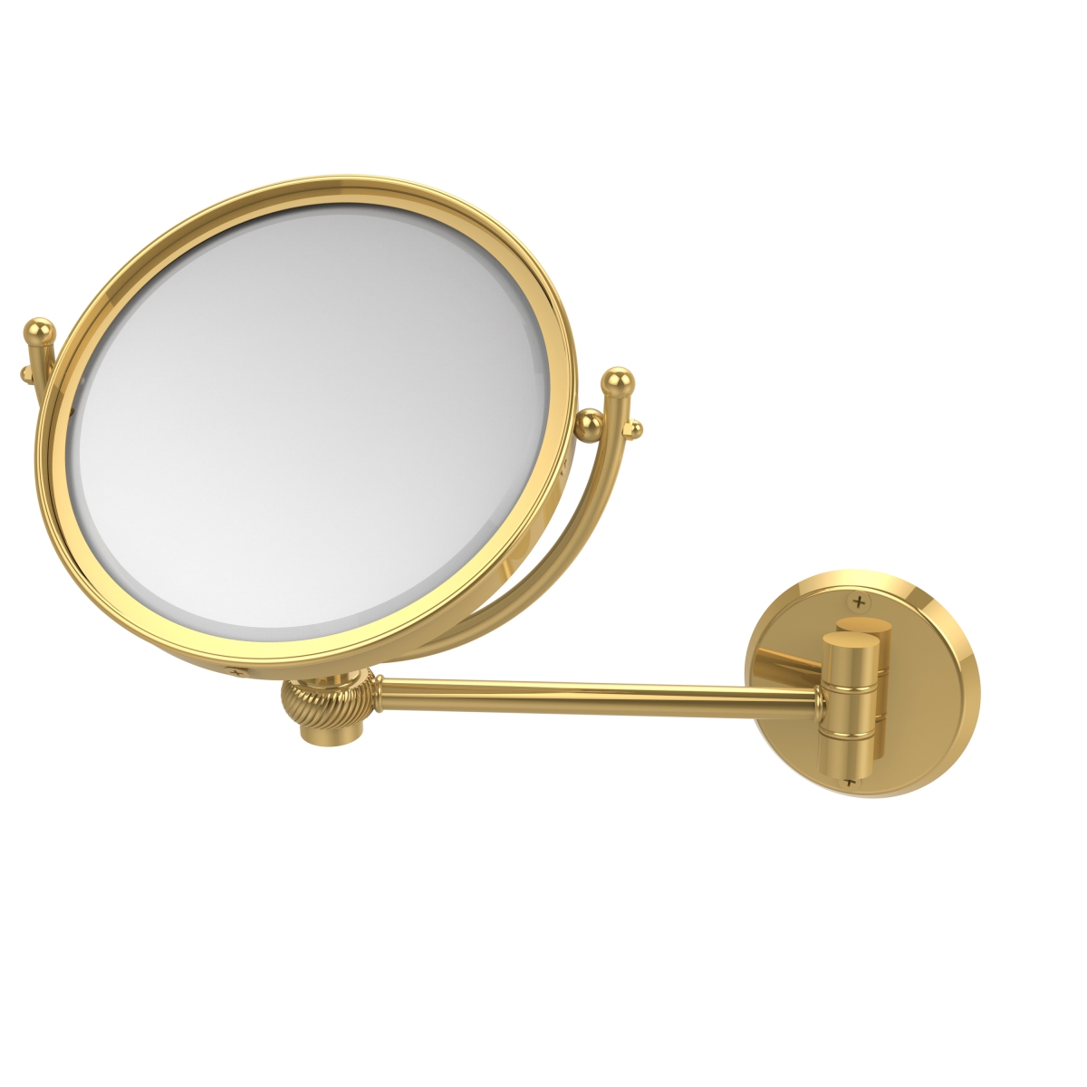 WM-5T-5X-PB 8 in. Wall Mounted Make-Up Mirror 5X Magnification, Polished Brass - 10 x 8 x 11 in -  Allied Brass, WM-5T/5X-PB