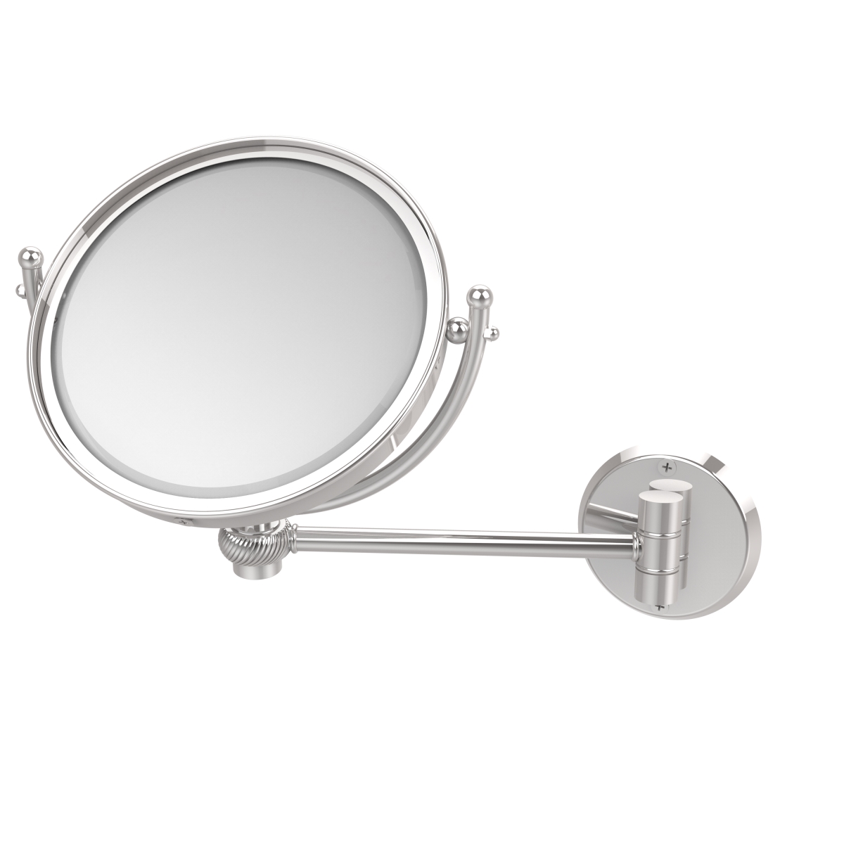 WM-5T-5X-PC 8 in. Wall Mounted Make-Up Mirror 5X Magnification, Polished Chrome - 10 x 8 x 11 in -  Allied Brass, WM-5T/5X-PC